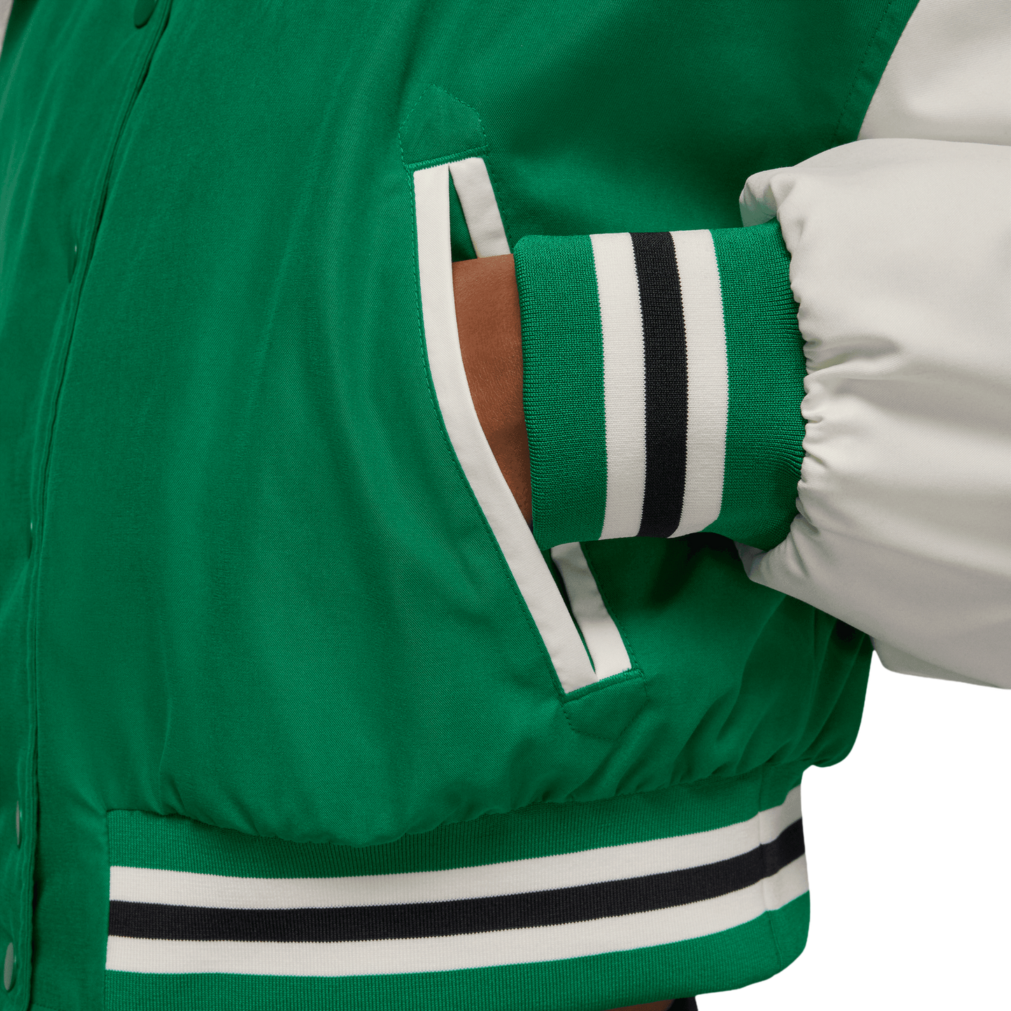 Jordan Brooklyn Varsity Filled Jacket - Women's - White/Green
