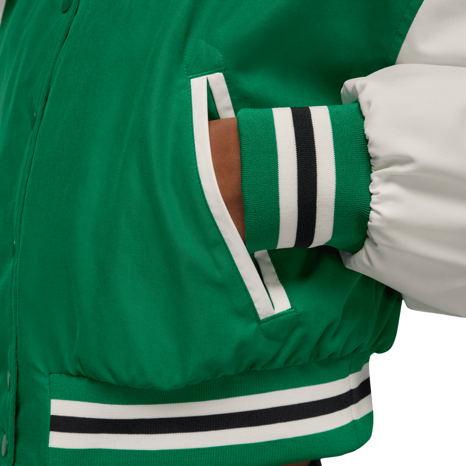Jordan Brooklyn Varsity Filled Jacket - Women's - White/Green