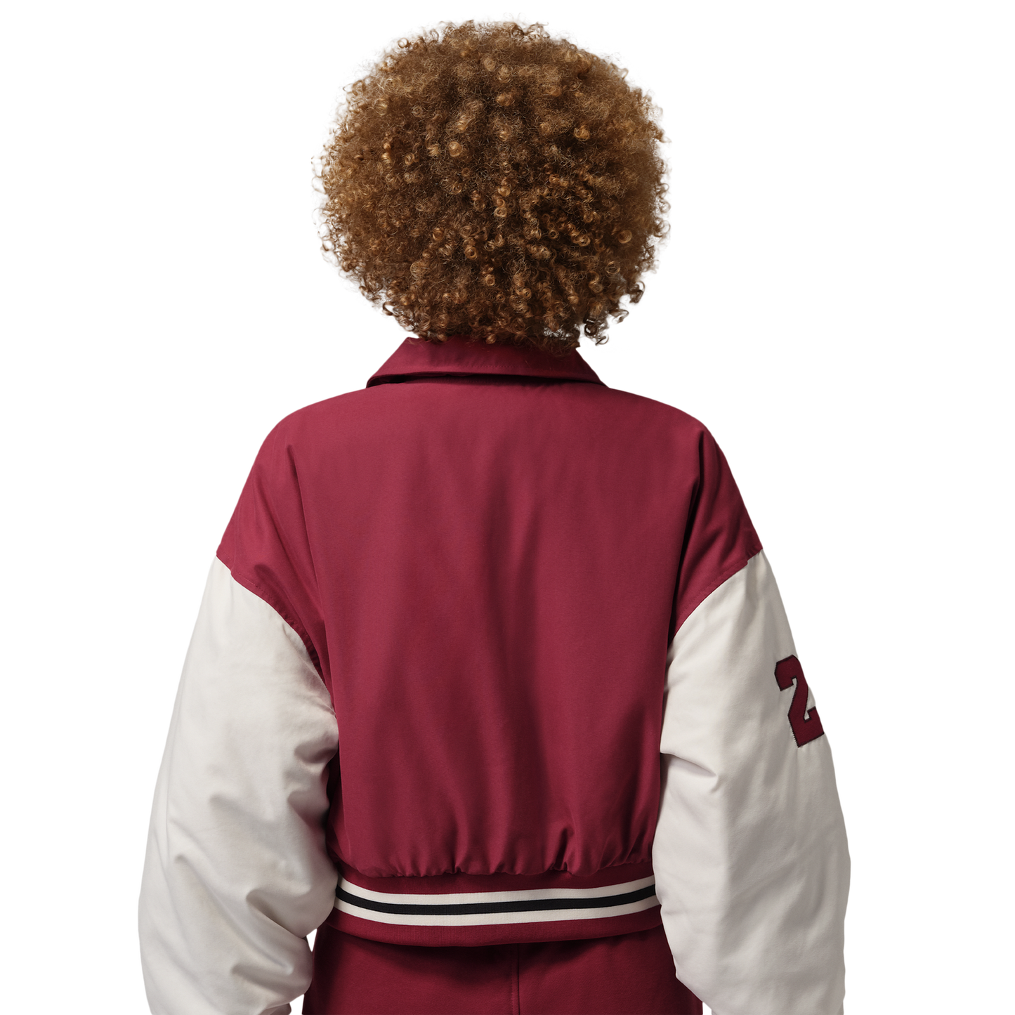 Jordan Brooklyn Varsity Filled Jacket - Women's - Team Red/Pale Ivory/Black
