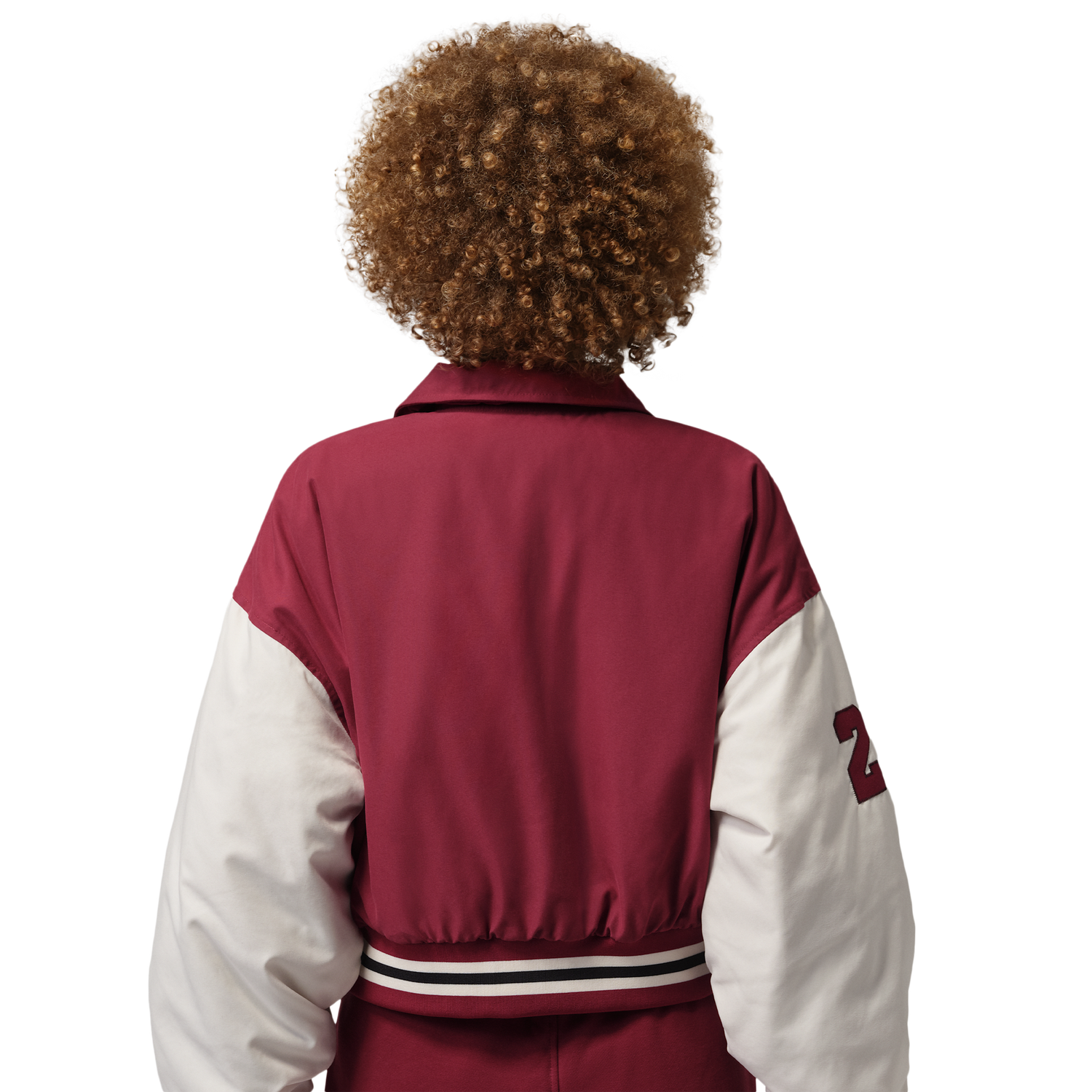 Jordan Brooklyn Varsity Filled Jacket - Women's - Team Red/Pale Ivory/Black