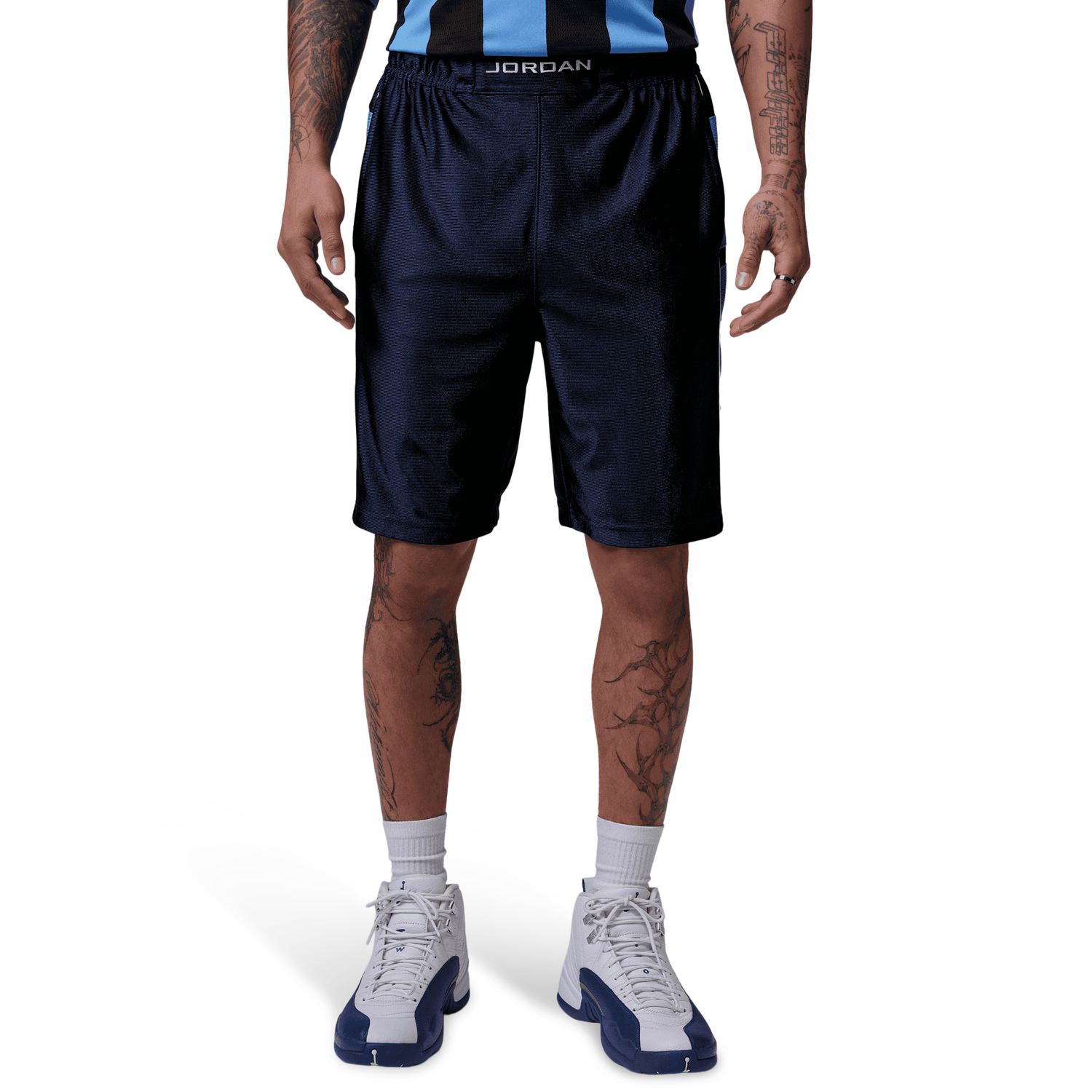 Jordan Essentials Cat Scratch Shorts - Men's - Midnight Navy/White/University Blue