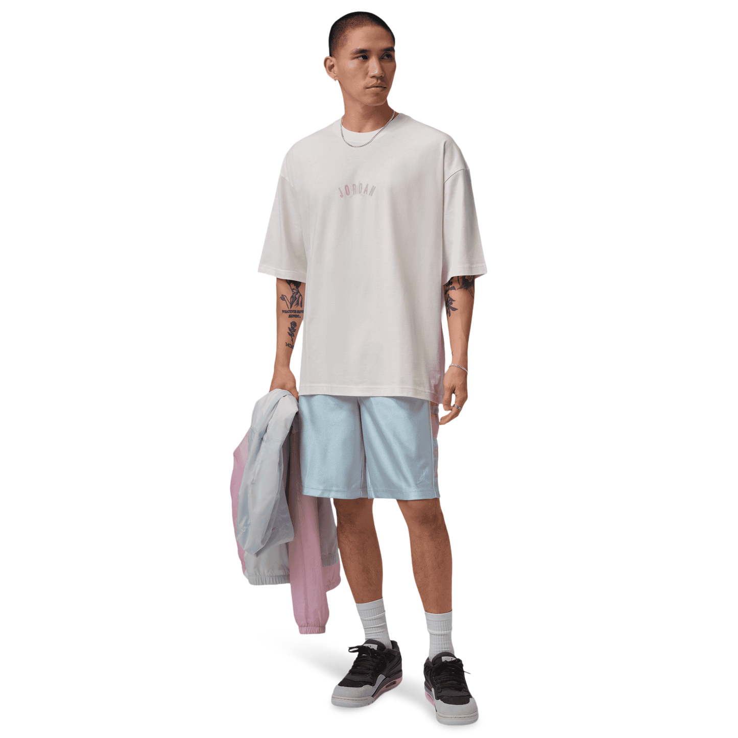 Jordan Essentials Cat Scratch Shorts - Men's - Aura/Iced Carmine