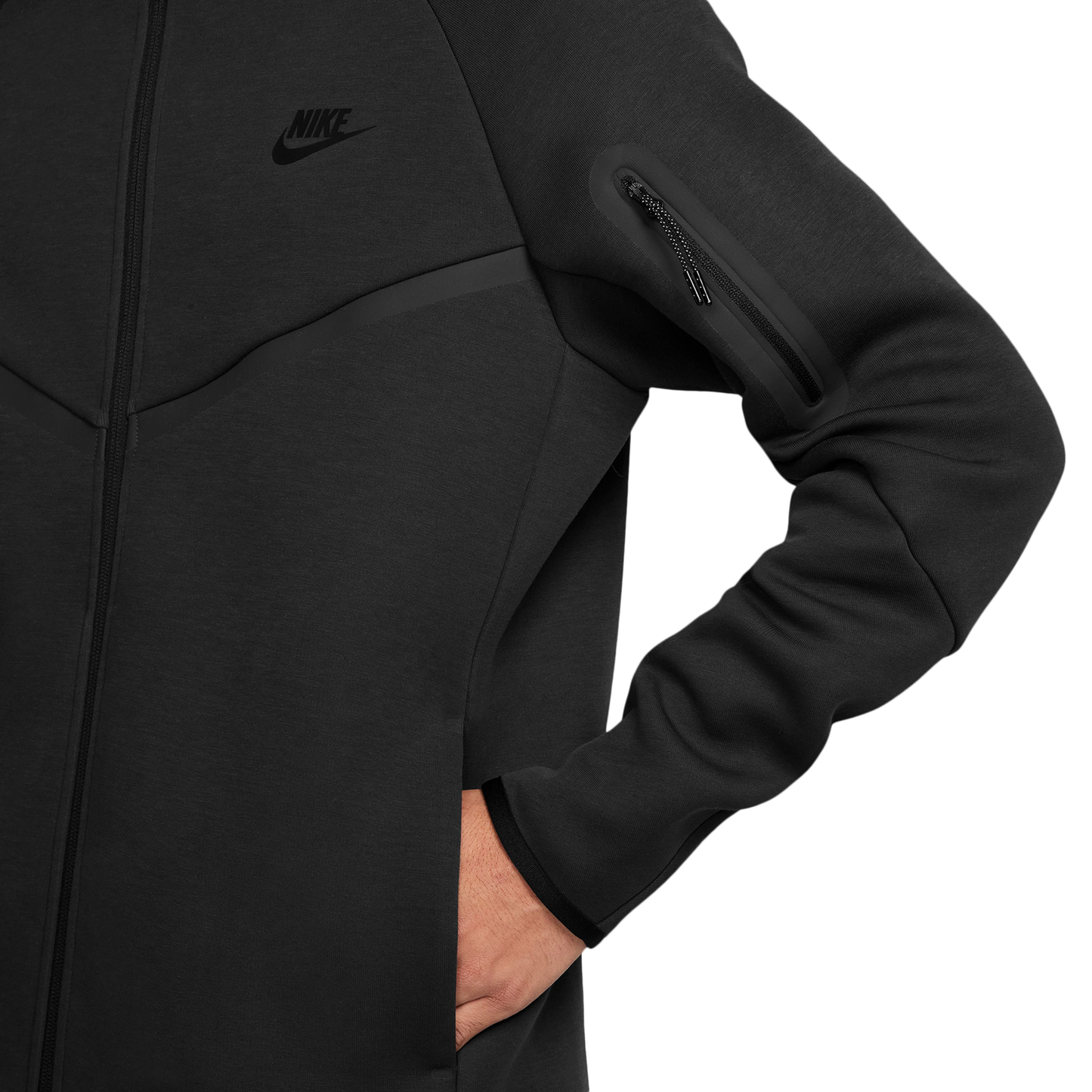 Nike Tech Fleece Full-Zip Windrunner Hoodie - Men's - Black/Black