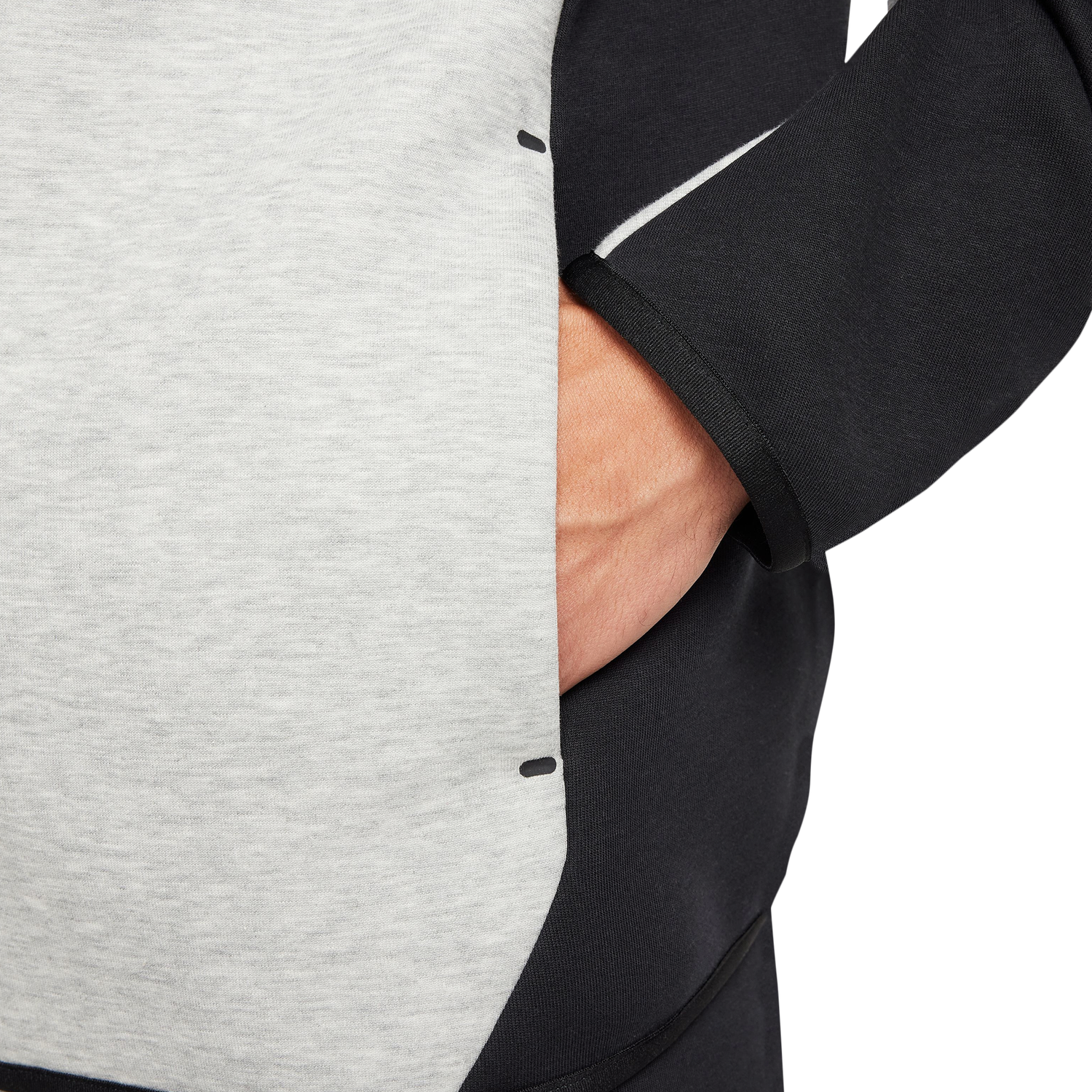 Nike Tech Fleece Full-Zip Windrunner Hoodie - Men's - Black/Grey