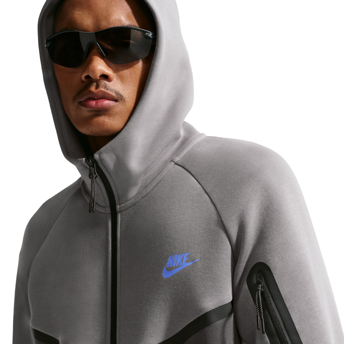 Nike Tech Fleece Full-Zip Windrunner Hoodie - Men's - Pencil Point/Medium Ash/College Grey