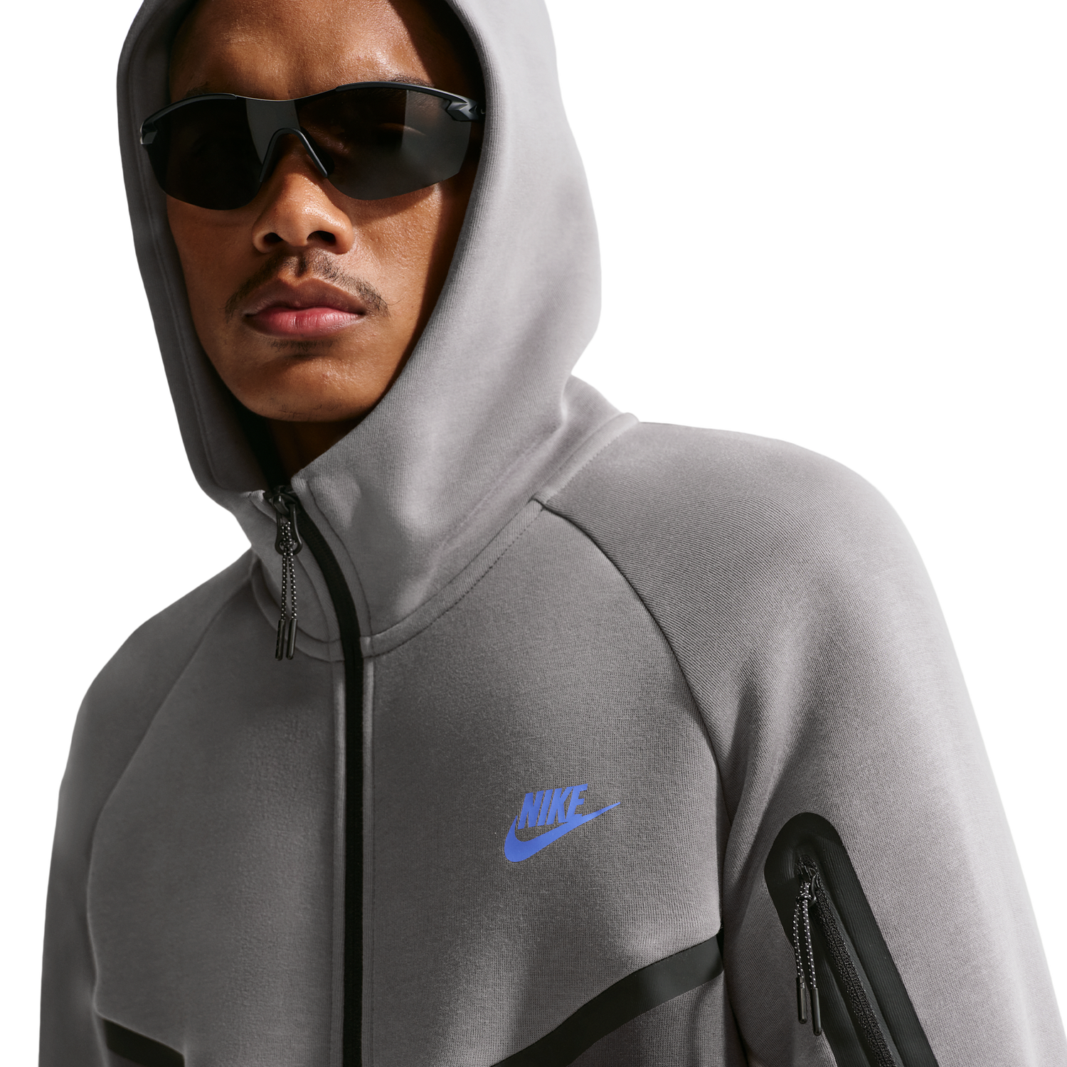 Nike Tech Fleece Full-Zip Windrunner Hoodie - Men's - Pencil Point/Medium Ash/College Grey