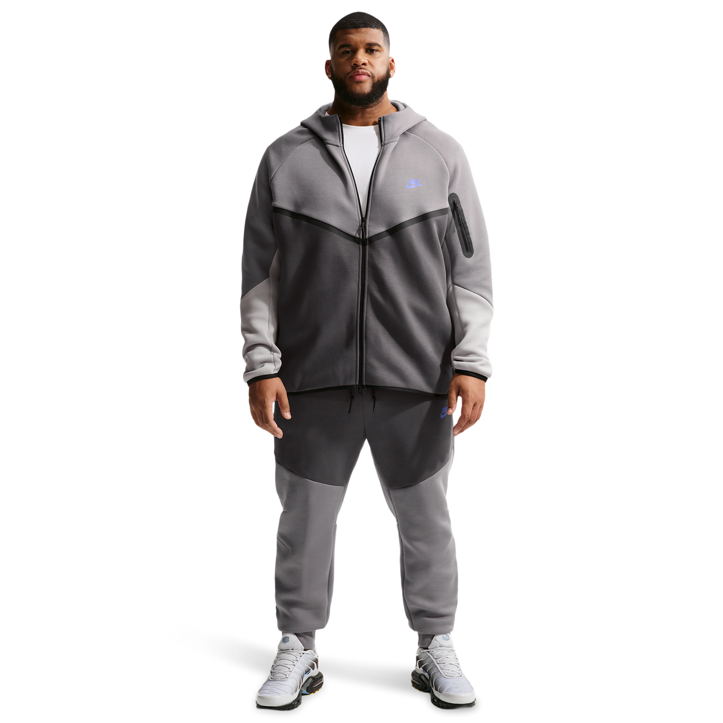 Nike Tech Fleece Full-Zip Windrunner Hoodie - Men's - Pencil Point/Medium Ash/College Grey