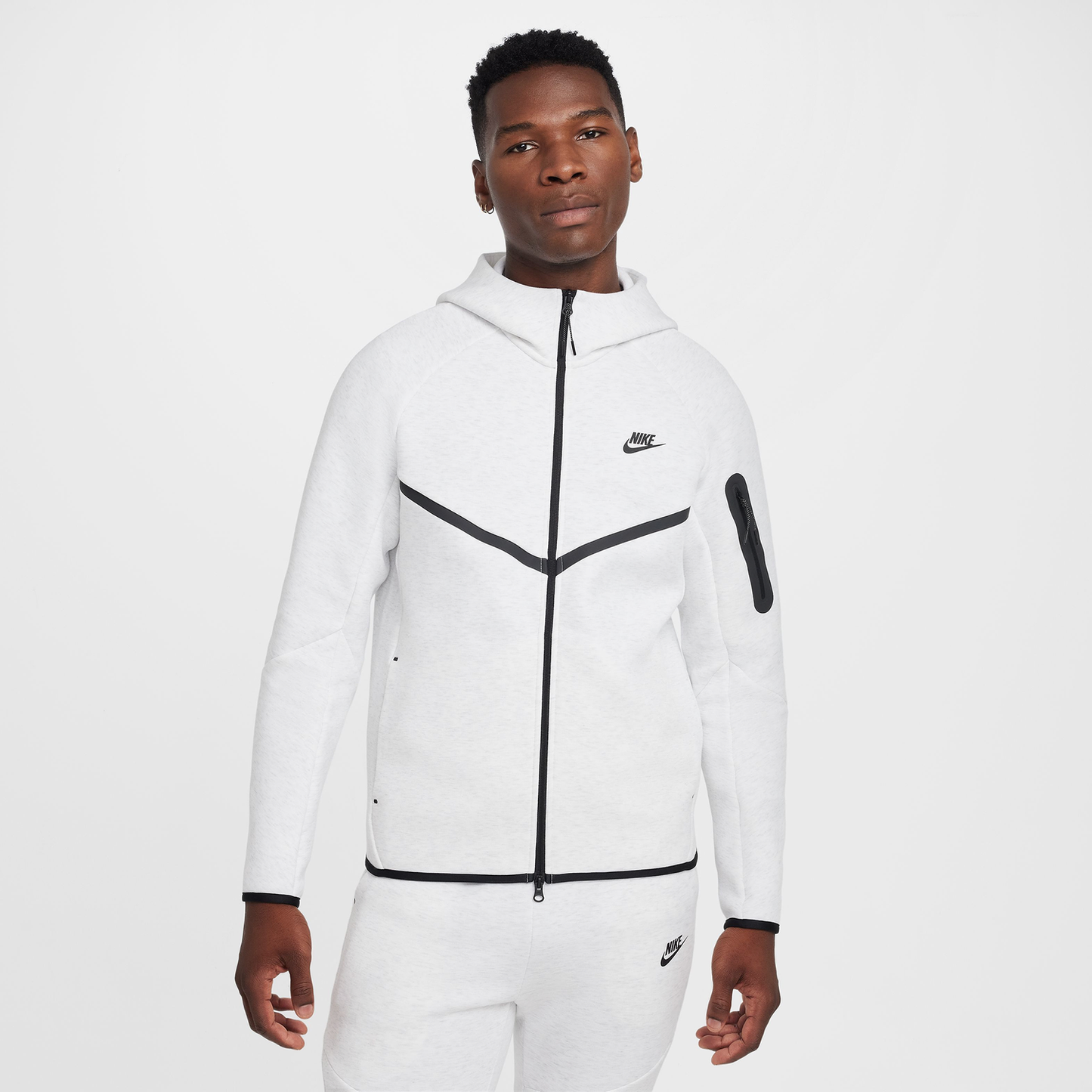 Nike Tech Fleece Full-Zip Windrunner Hoodie - Men's - Black/Birch