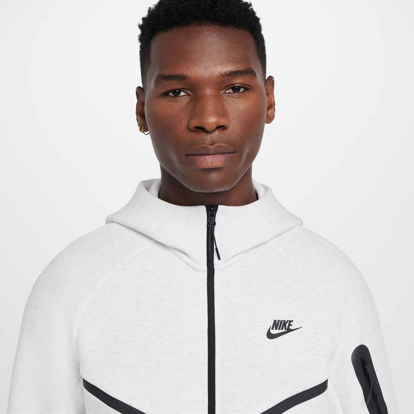Nike Tech Fleece Full-Zip Windrunner Hoodie - Men's - Black/Birch