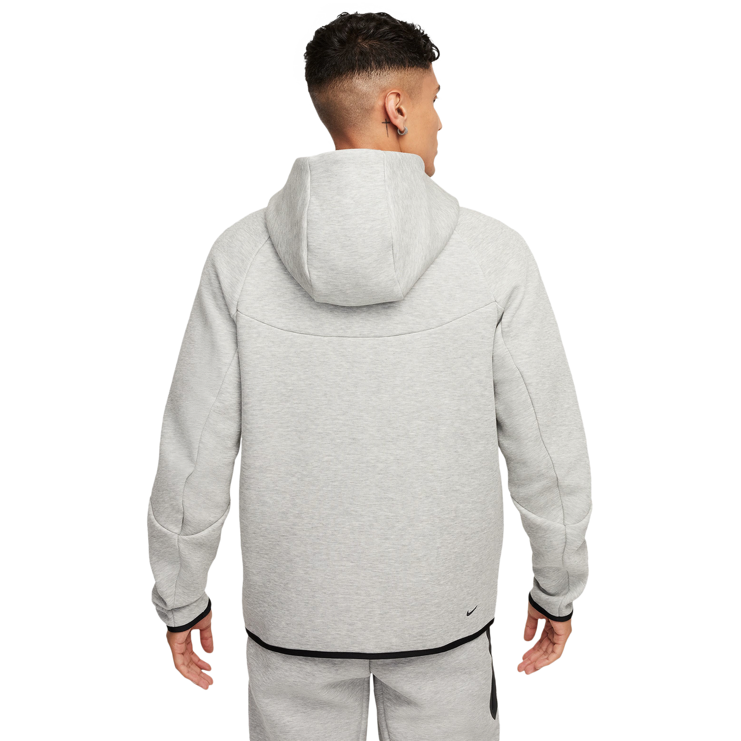 Nike Tech Fleece Full-Zip Windrunner Hoodie - Men's - Black/Dark Grey Heather