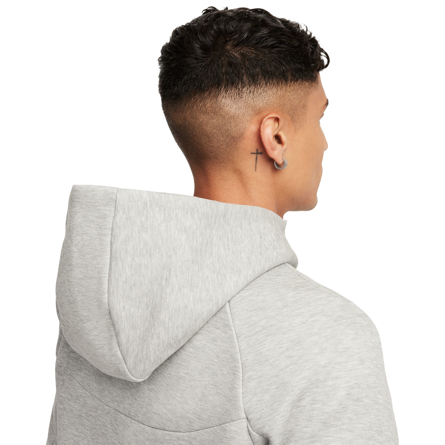 Nike Tech Fleece Full-Zip Windrunner Hoodie - Men's - Black/Dark Grey Heather
