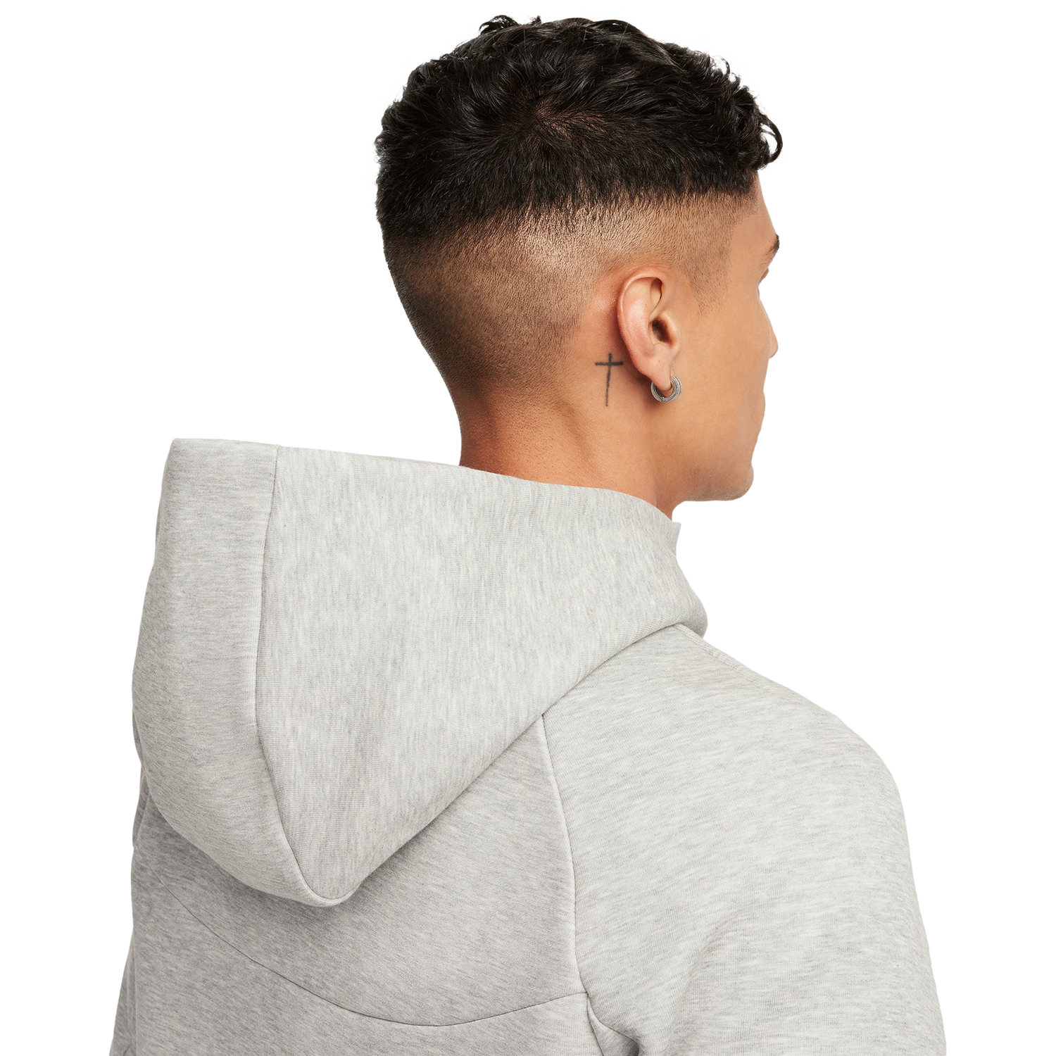 Nike Tech Fleece Full-Zip Windrunner Hoodie - Men's - Black/Dark Grey Heather