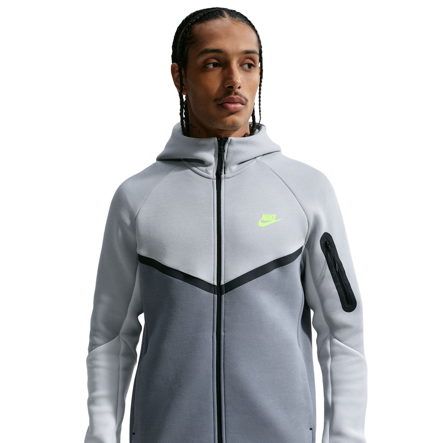 Nike Tech Fleece Full-Zip Windrunner Hoodie - Men's - Lt Smoke Grey/Cool Grey/Photon Dust