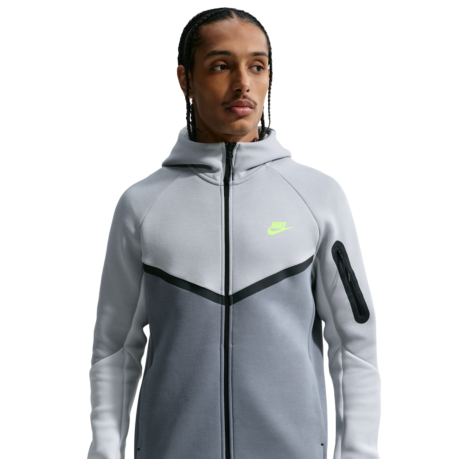 Nike Tech Fleece Full-Zip Windrunner Hoodie - Men's - Lt Smoke Grey/Cool Grey/Photon Dust