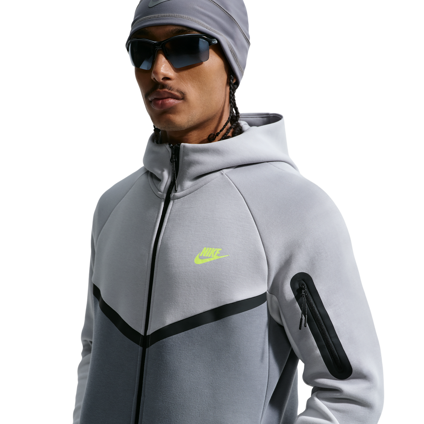 Nike Tech Fleece Full-Zip Windrunner Hoodie - Men's - Lt Smoke Grey/Cool Grey/Photon Dust
