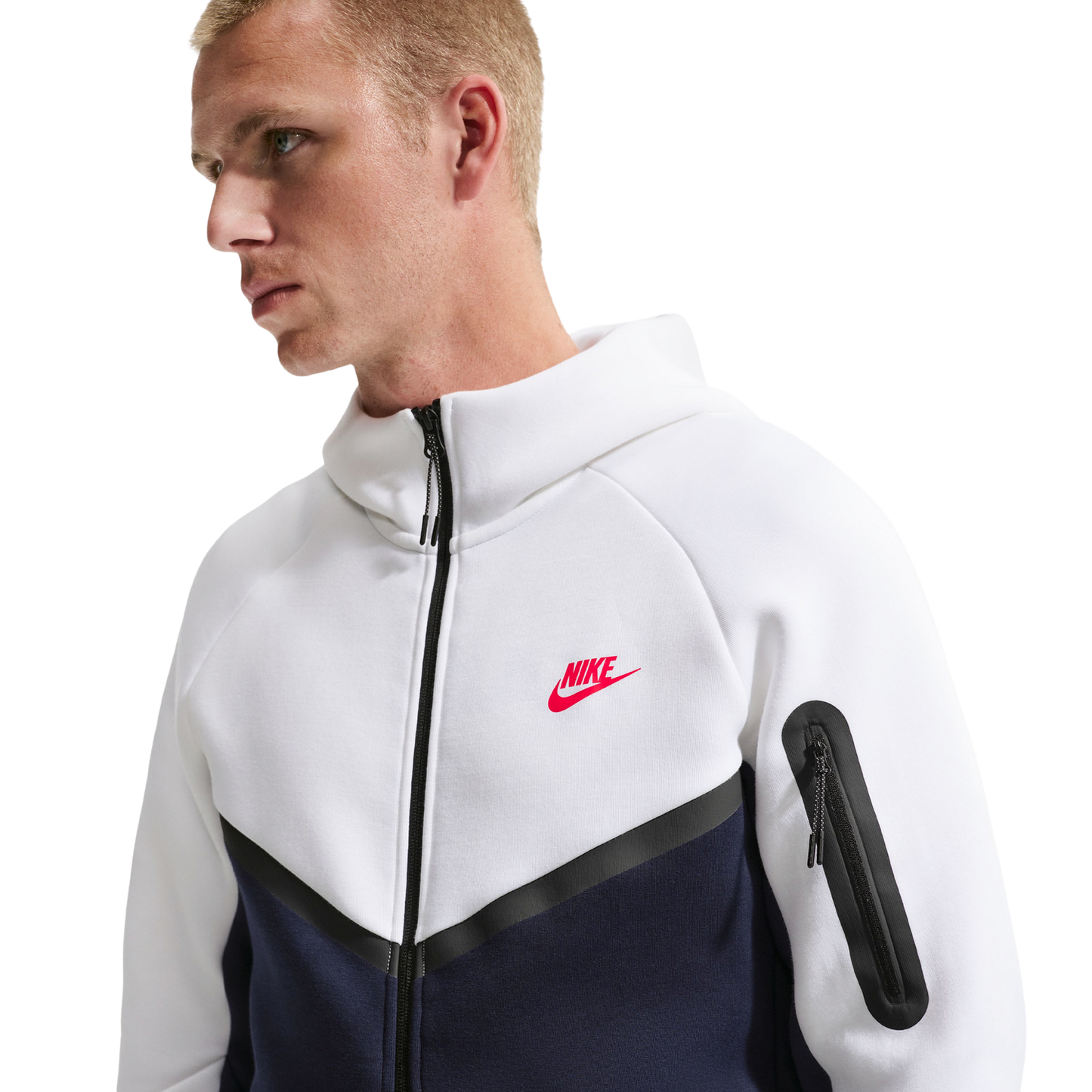 Nike Tech Fleece Full-Zip Windrunner Hoodie - Men's - Obsidian/White