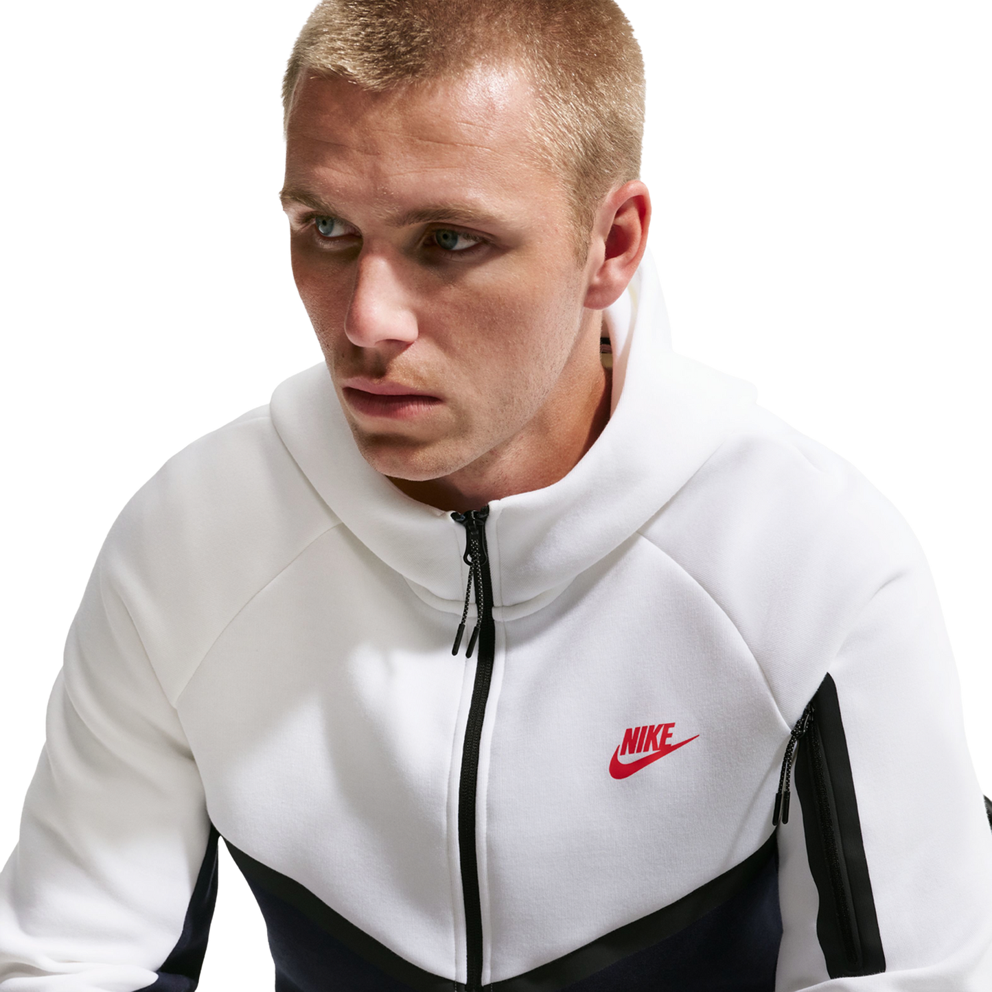 Nike Tech Fleece Full-Zip Windrunner Hoodie - Men's - Obsidian/White