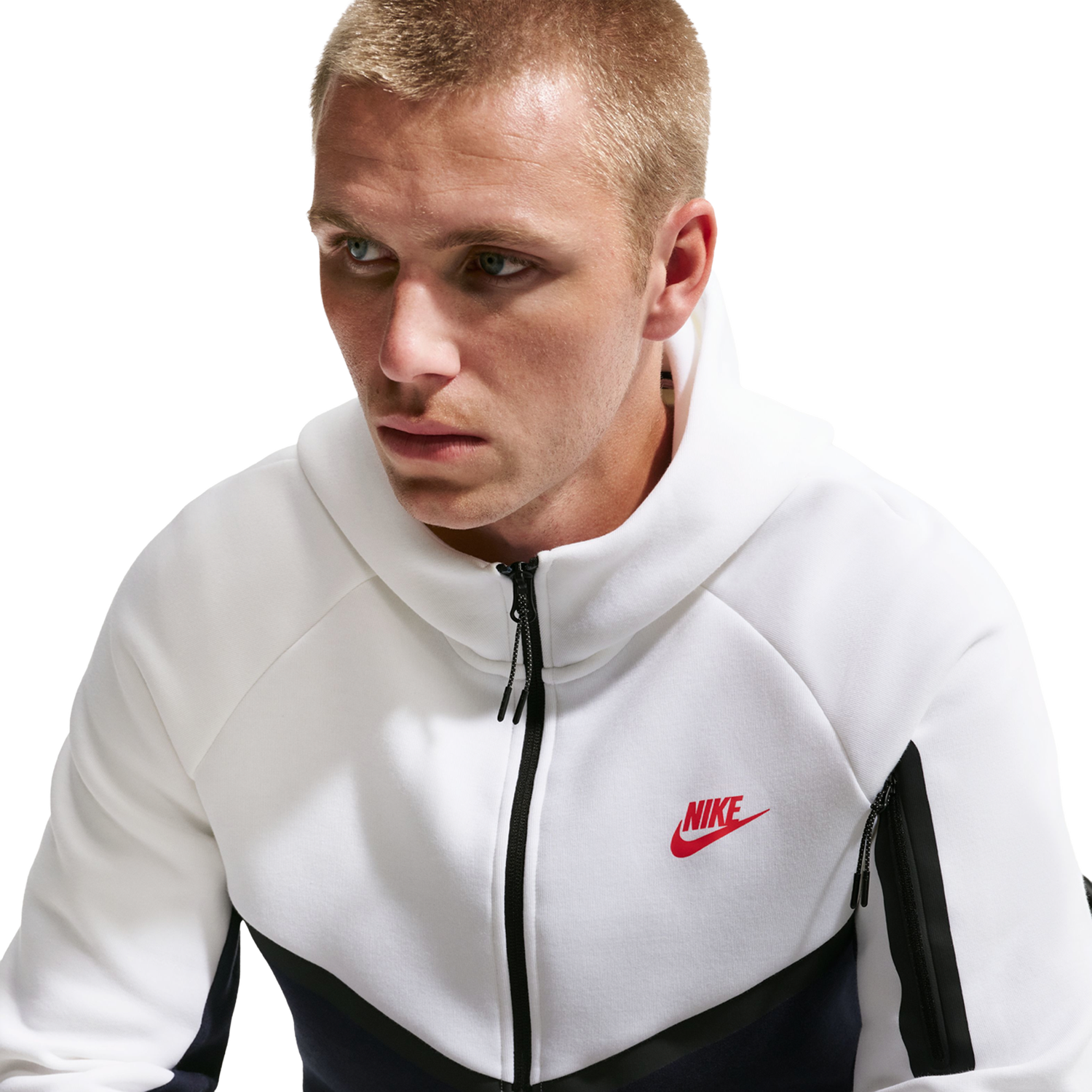 Nike Tech Fleece Full-Zip Windrunner Hoodie - Men's - Obsidian/White