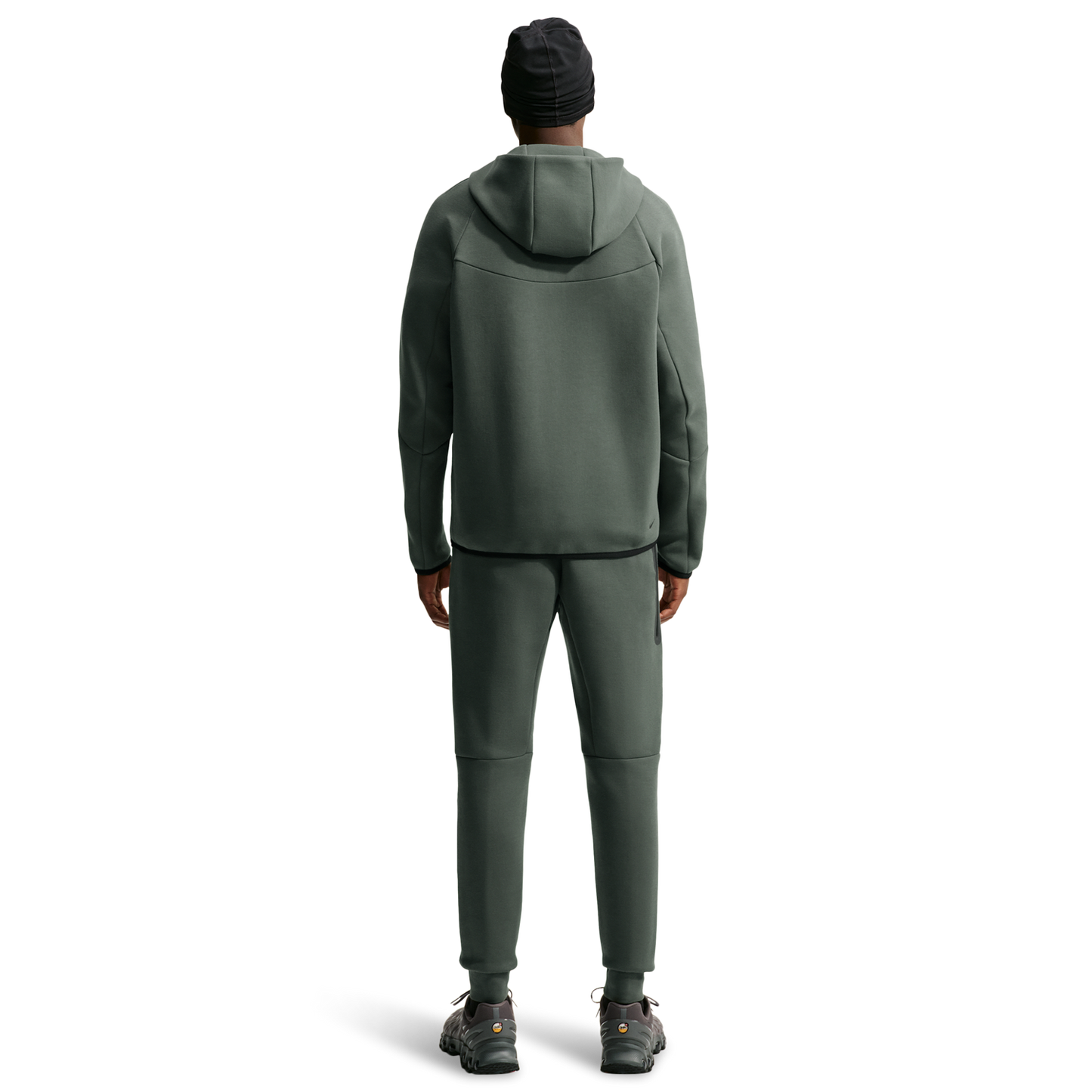 Nike Tech Fleece Full-Zip Windrunner Hoodie - Men's - Black/Camo Green