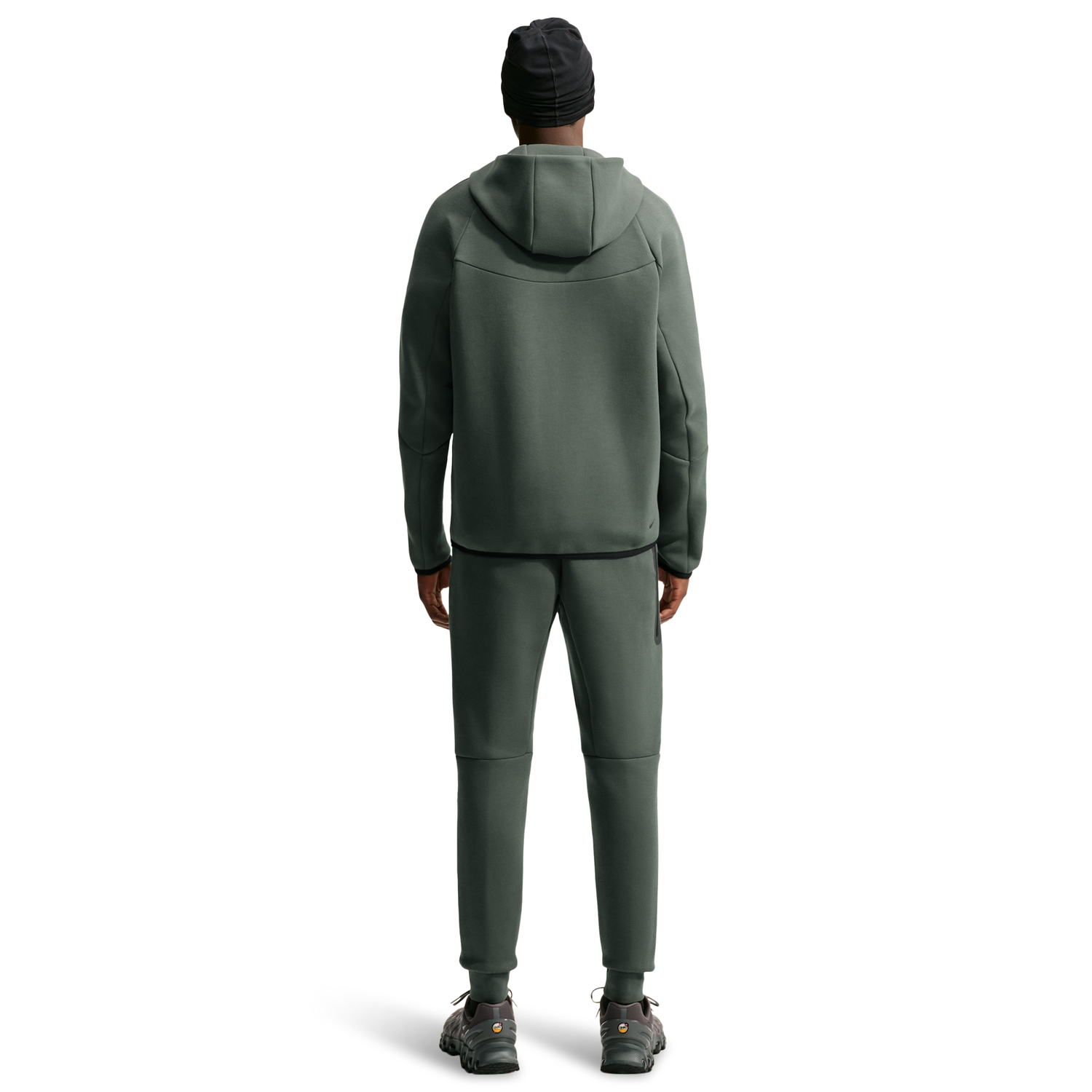 Nike Tech Fleece Full-Zip Windrunner Hoodie - Men's - Black/Camo Green