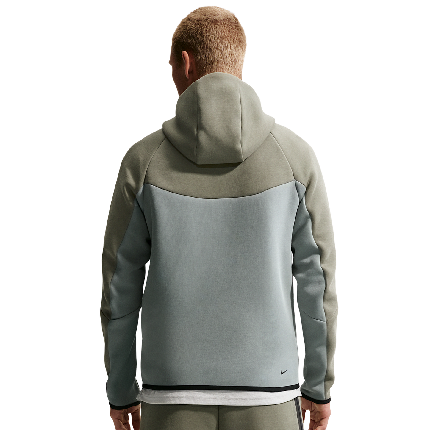 Nike Tech Fleece Full-Zip Windrunner Hoodie - Men's - Light Pumice/Black/Silver Sage