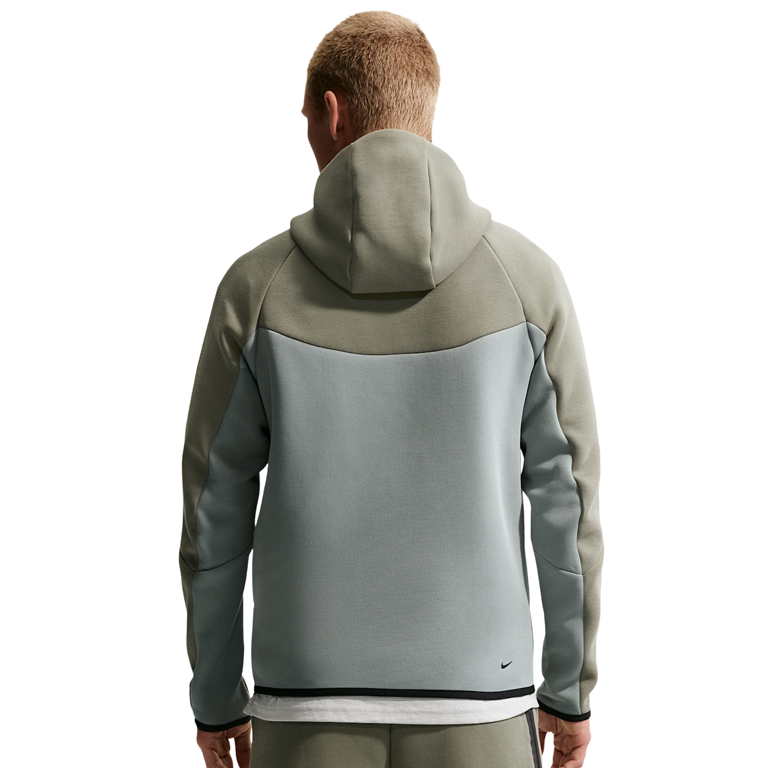 Nike Tech Fleece Full-Zip Windrunner Hoodie - Men's - Light Pumice/Black/Silver Sage