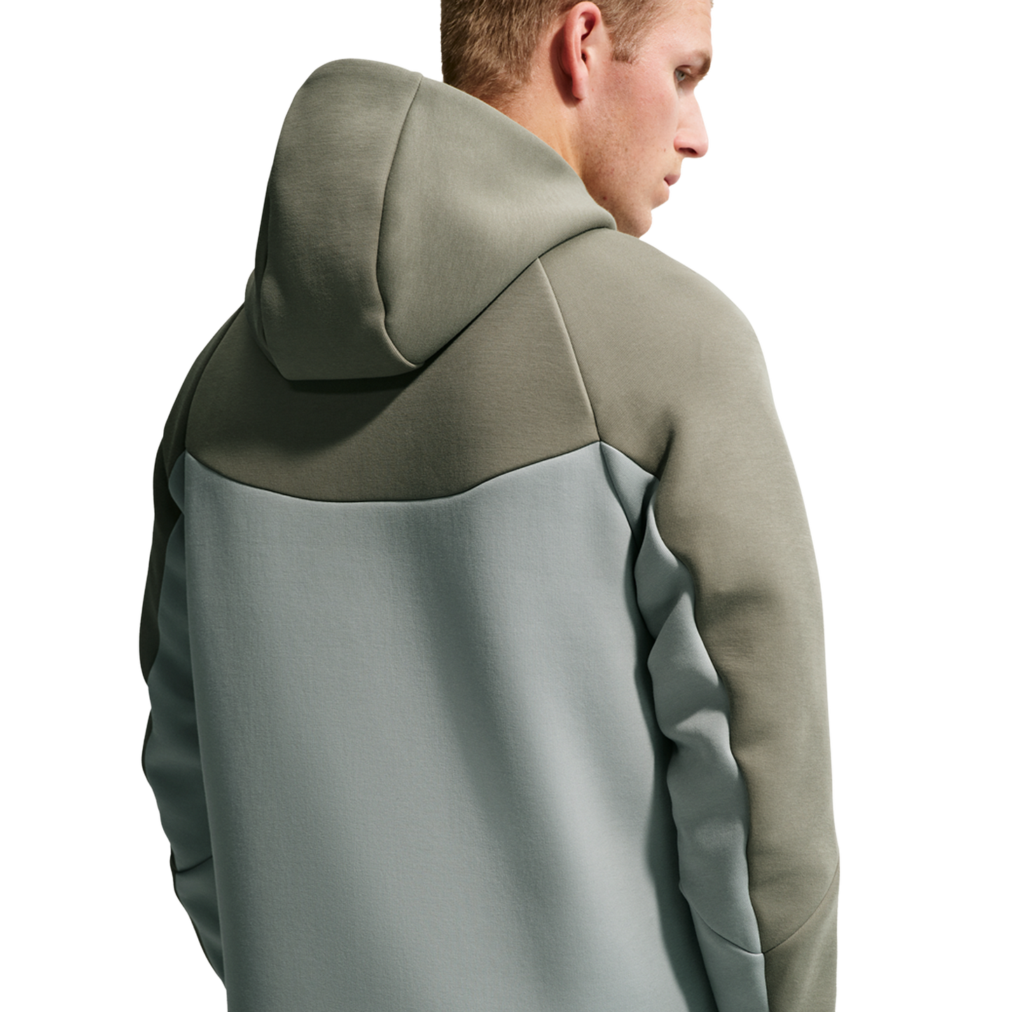 Nike Tech Fleece Full-Zip Windrunner Hoodie - Men's - Light Pumice/Black/Silver Sage