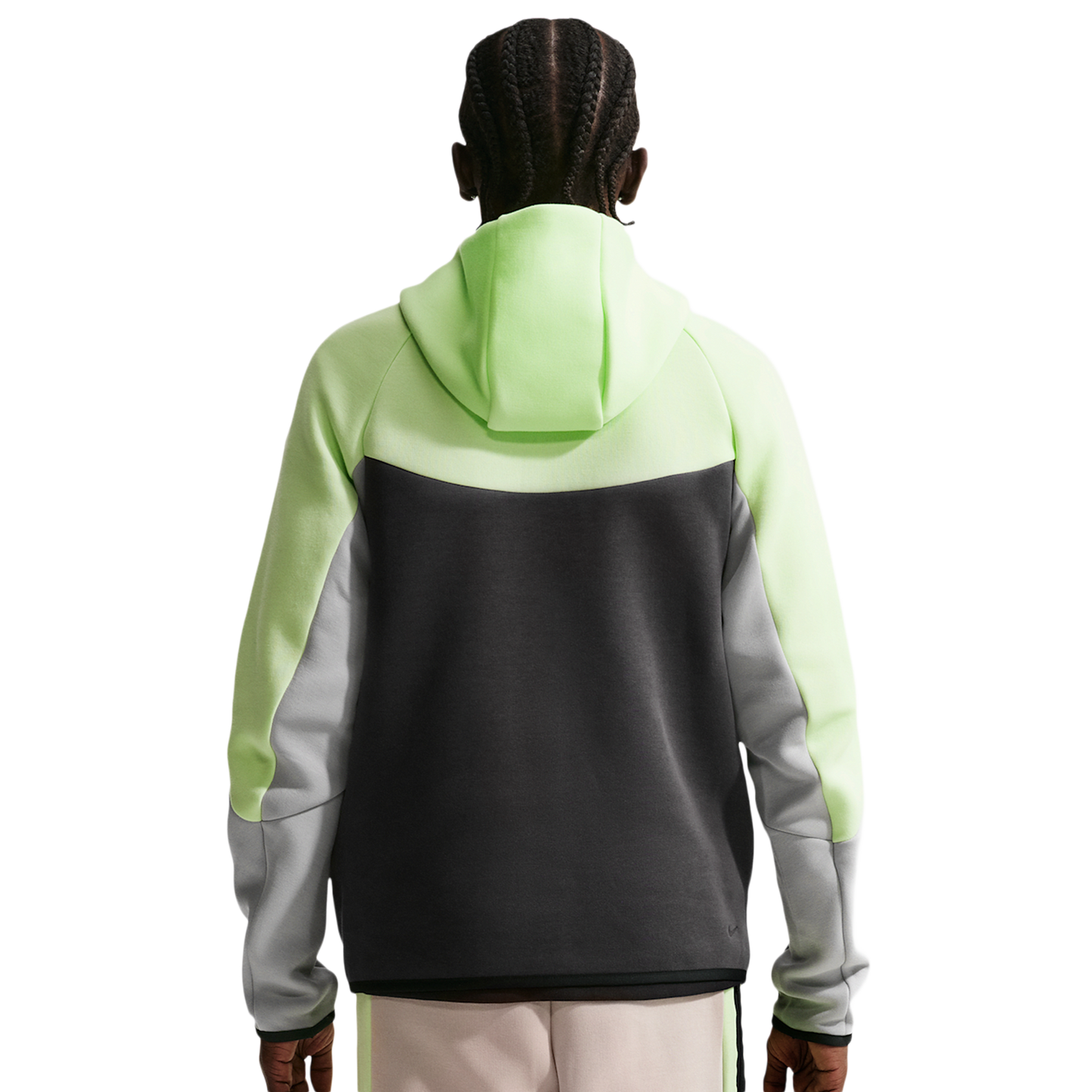 Nike Tech Fleece Full-Zip Windrunner Hoodie - Men's - Lt Liquid Lime/Anthracite/Lt Smoke Grey