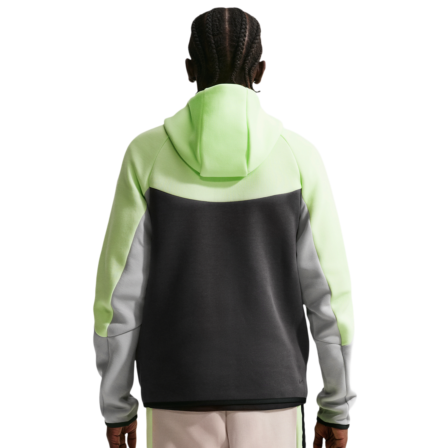 Nike Tech Fleece Full-Zip Windrunner Hoodie - Men's - Lt Liquid Lime/Anthracite/Lt Smoke Grey