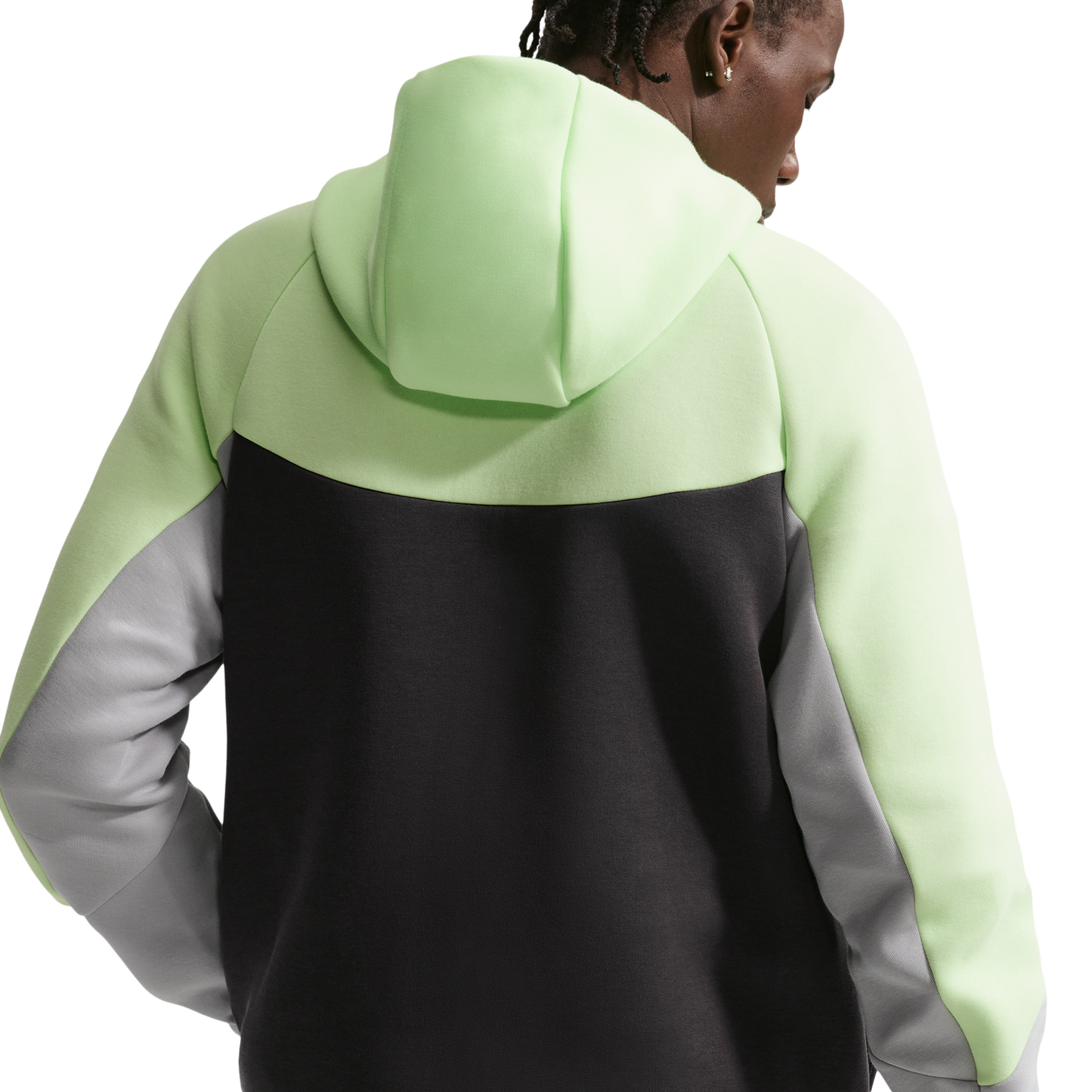 Nike Tech Fleece Full-Zip Windrunner Hoodie - Men's - Lt Liquid Lime/Anthracite/Lt Smoke Grey
