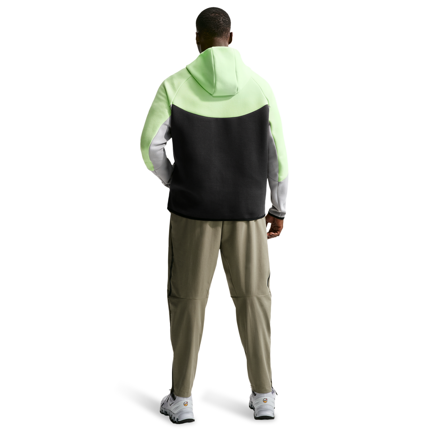 Nike Tech Fleece Full-Zip Windrunner Hoodie - Men's - Lt Liquid Lime/Anthracite/Lt Smoke Grey