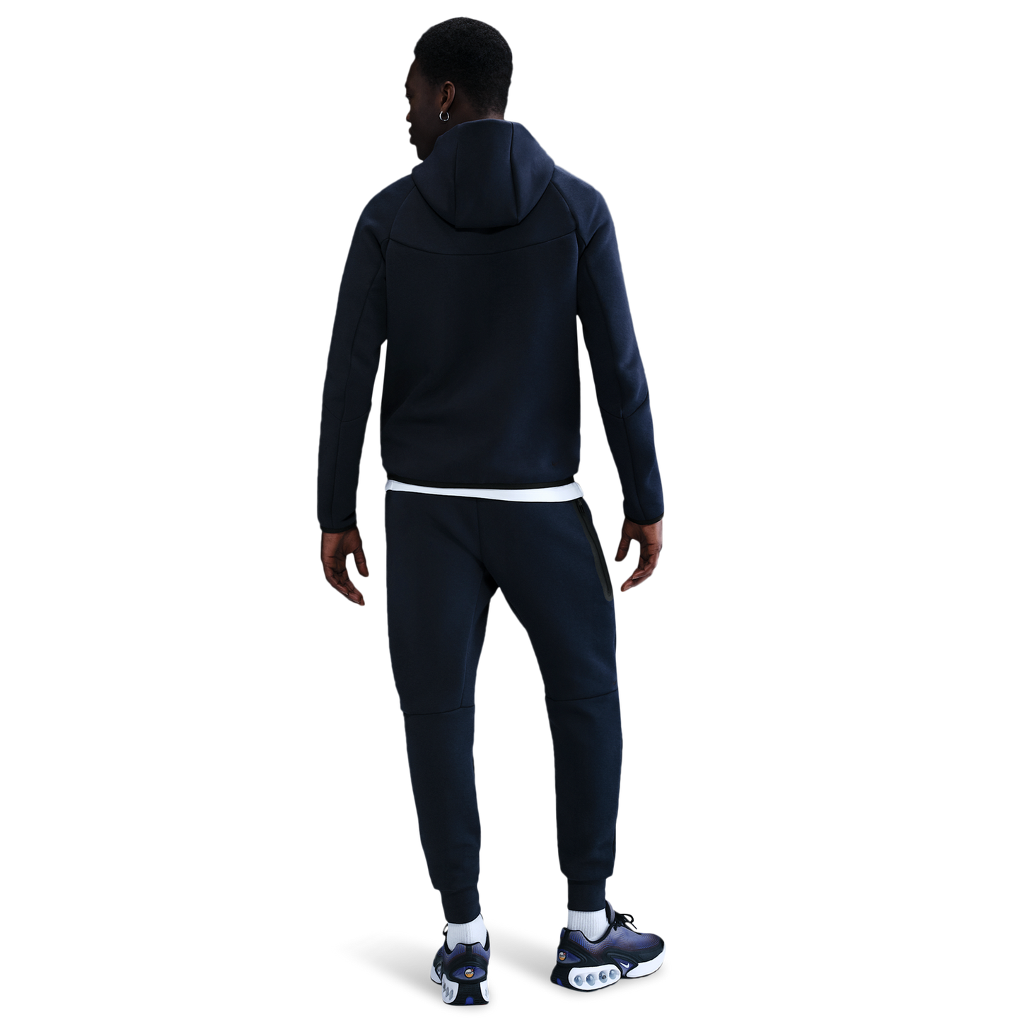 Nike Tech Fleece Full-Zip Windrunner Hoodie - Men's - Black/Obsidian