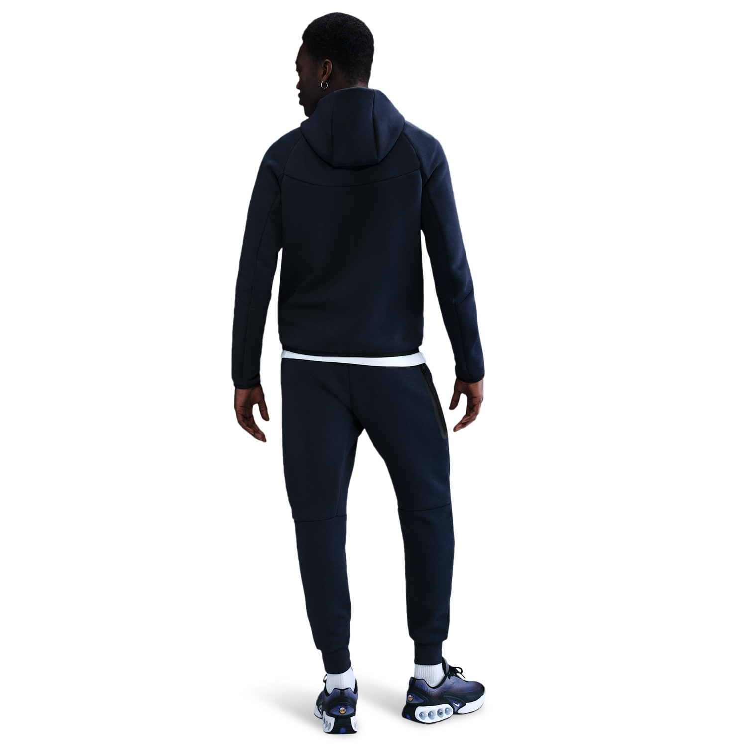 Nike Tech Fleece Full-Zip Windrunner Hoodie - Men's - Black/Obsidian