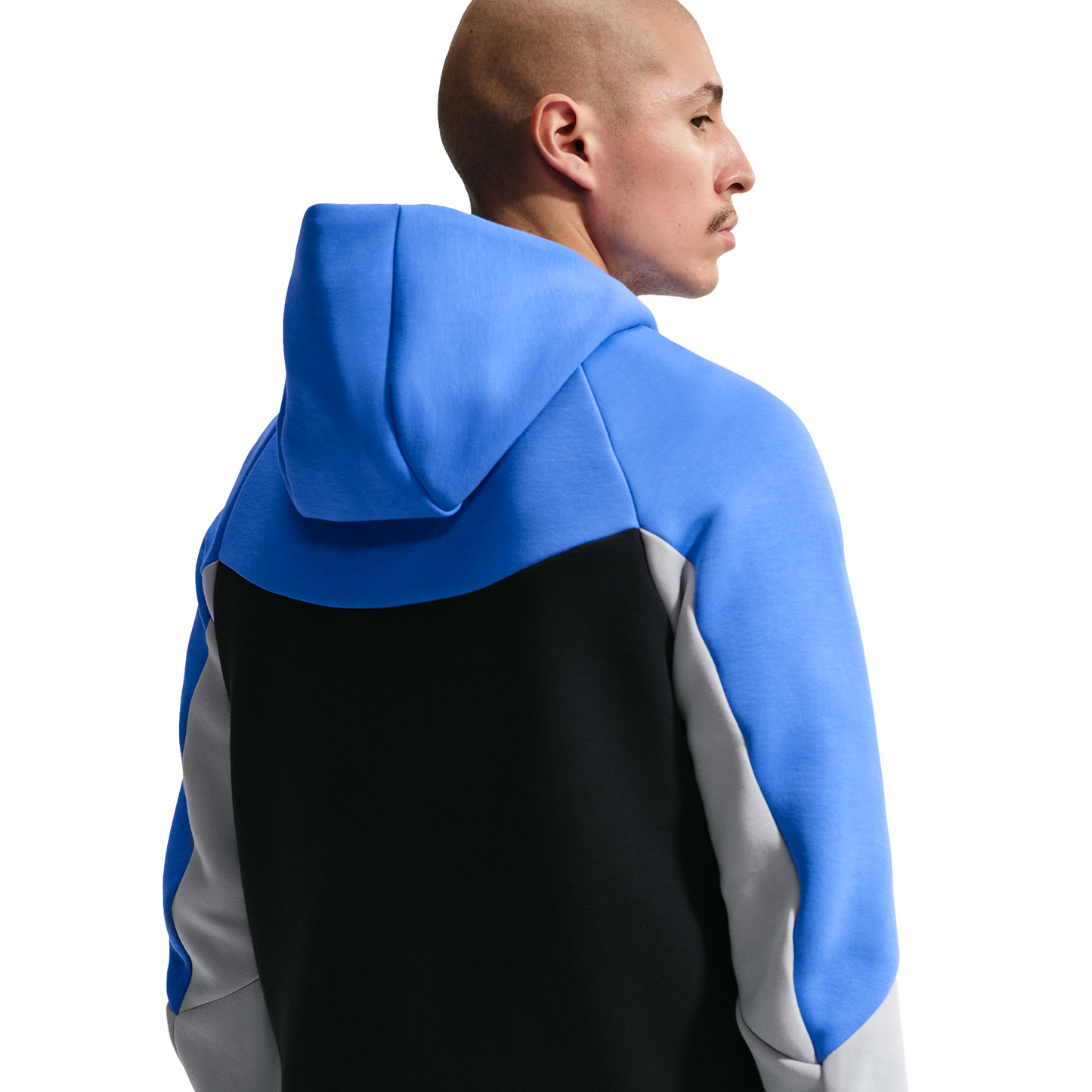 Nike Tech Fleece Full-Zip Windrunner Hoodie - Men's - Blue Crystal/Black/Lt Smoke Grey