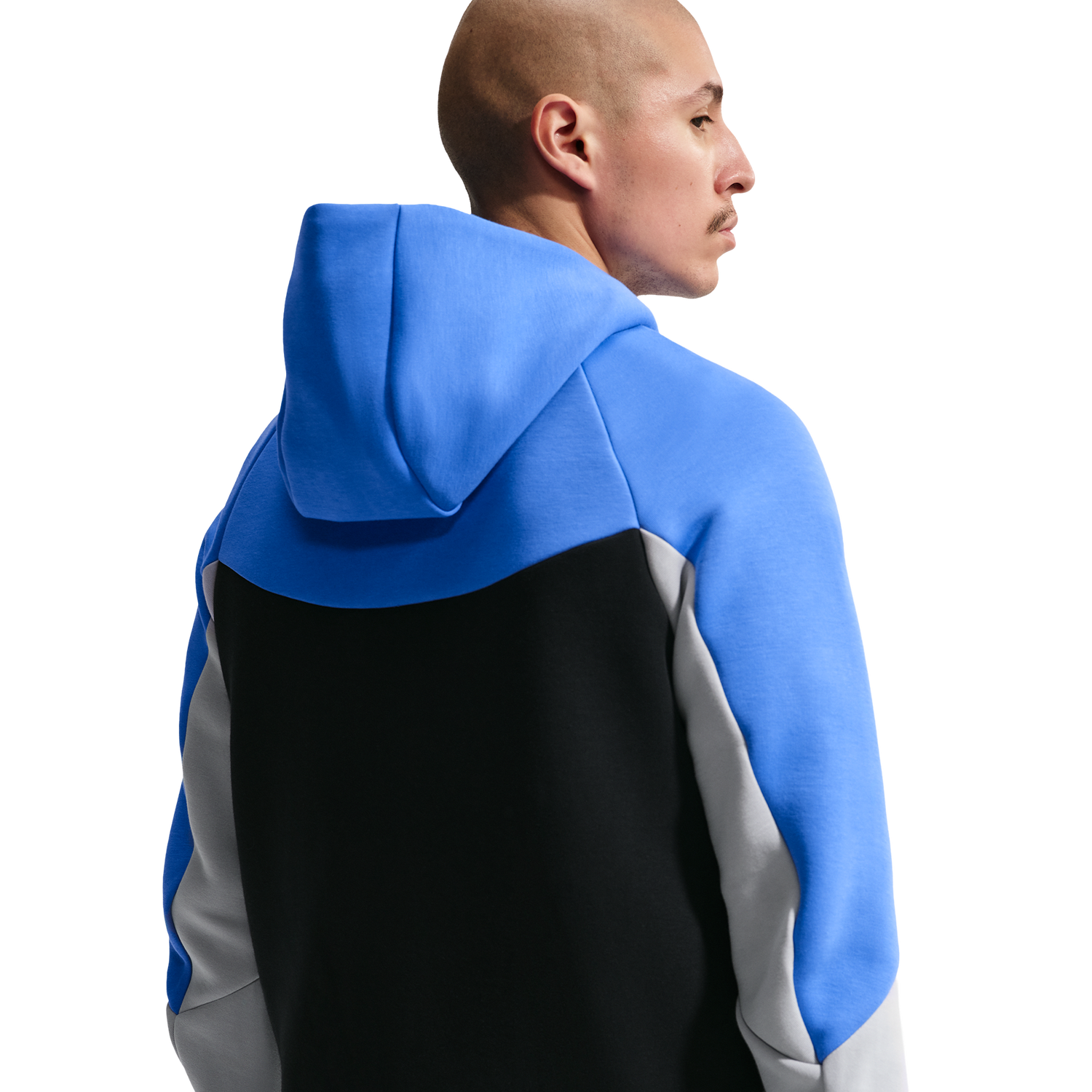 Nike Tech Fleece Full-Zip Windrunner Hoodie - Men's - Blue Crystal/Black/Lt Smoke Grey
