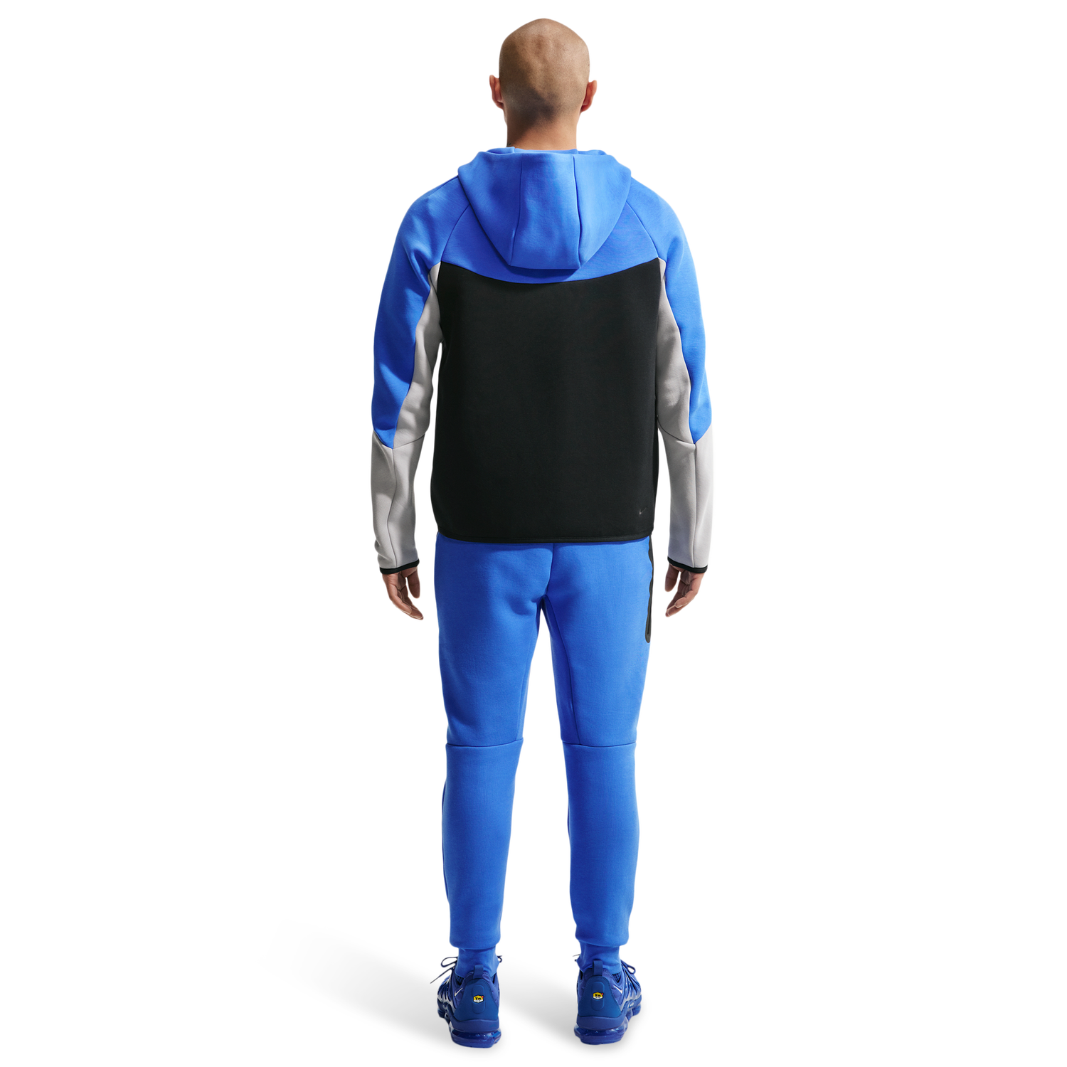 Nike Tech Fleece Full-Zip Windrunner Hoodie - Men's - Blue Crystal/Black/Lt Smoke Grey