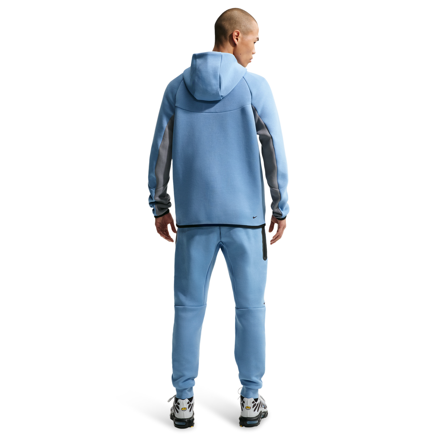 Nike Tech Fleece Full-Zip Windrunner Hoodie - Men's - Work Blue/Cool Grey/Black