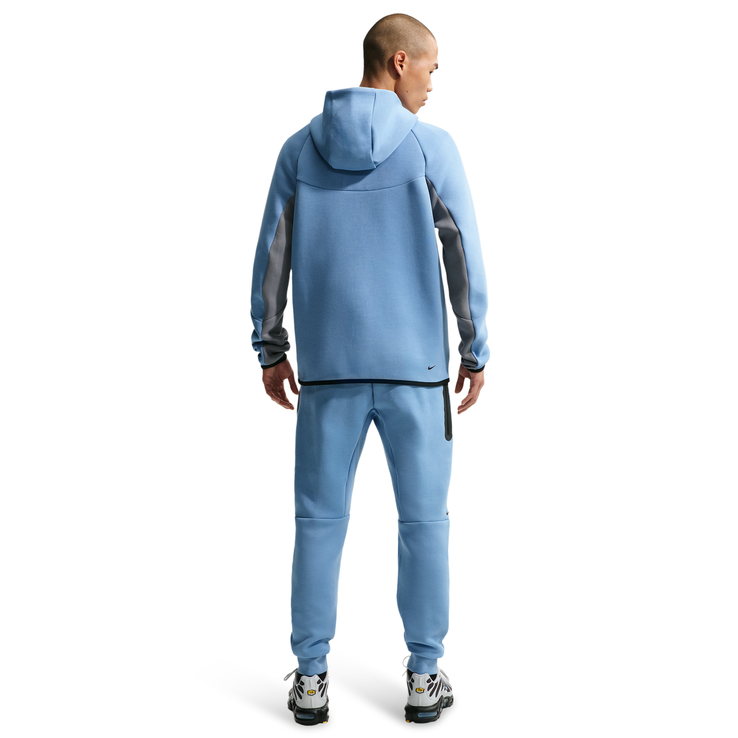 Nike Tech Fleece Full-Zip Windrunner Hoodie - Men's - Work Blue/Cool Grey/Black