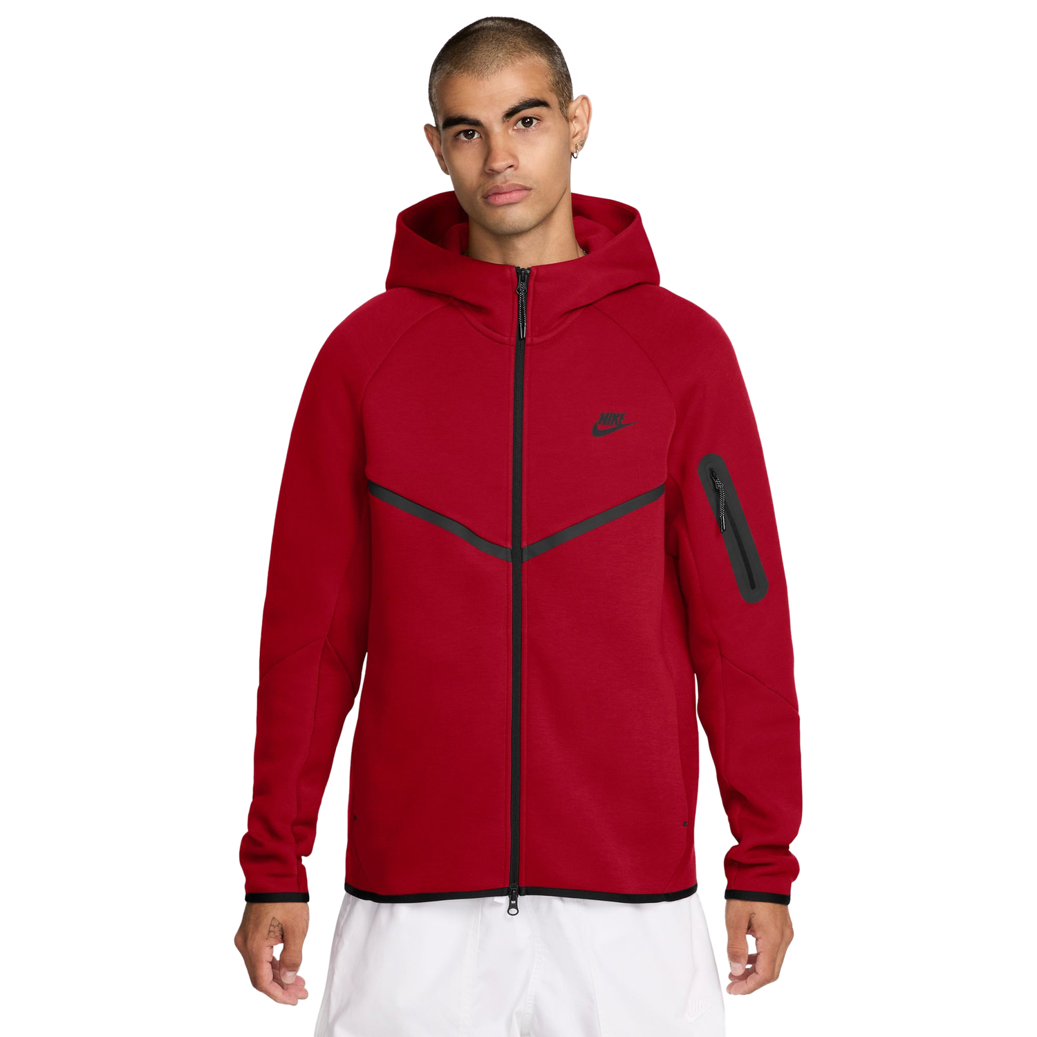 Nike Tech Fleece Full-Zip Windrunner Hoodie - Men's - Red/Black (V0949687)