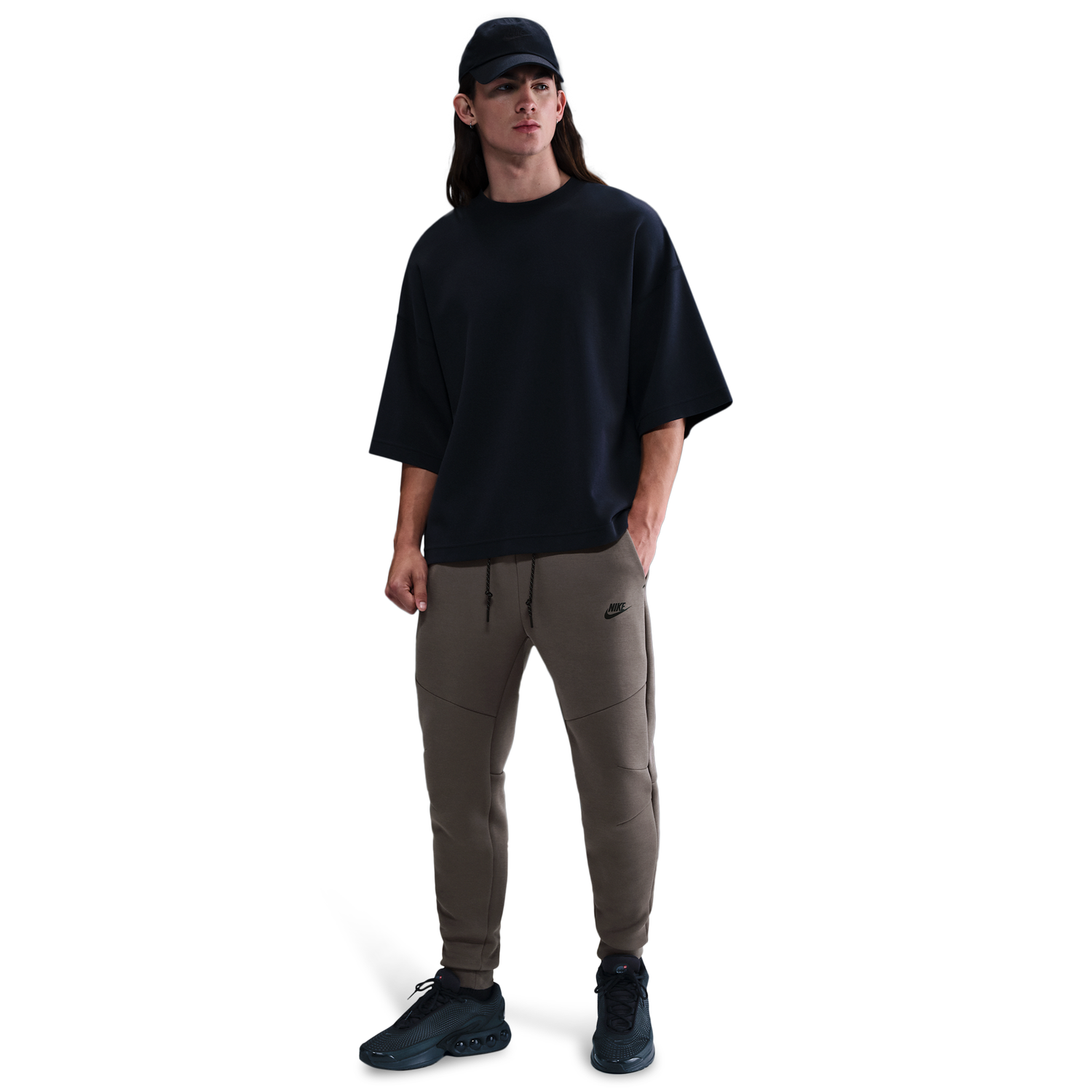 Nike Tech Fleece Jogger - Men's - Black/Cave Stone