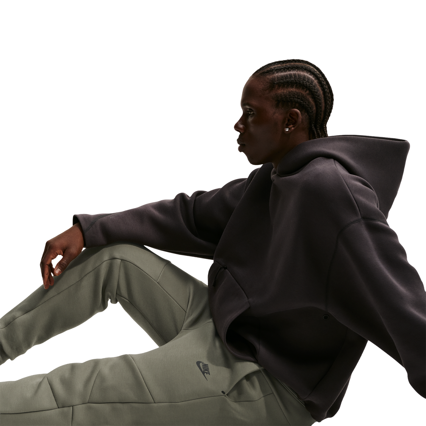 Nike Tech Fleece Jogger - Men's - Silver Sage/Black