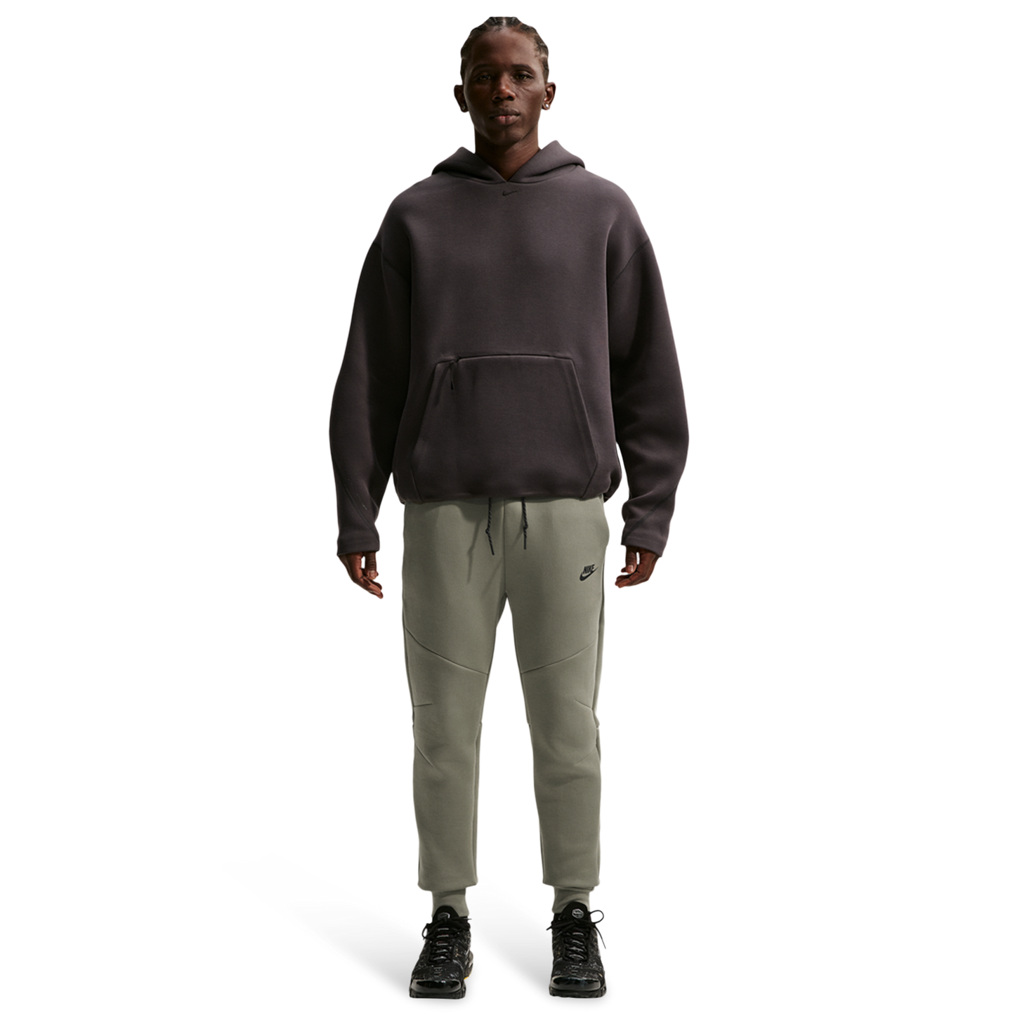Nike Tech Fleece Jogger - Men's - Silver Sage/Black