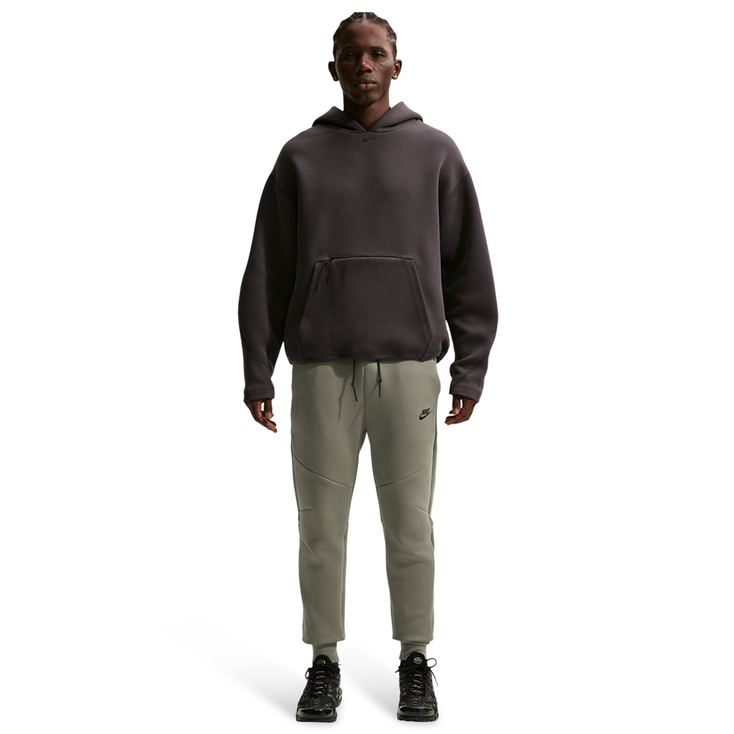 Nike Tech Fleece Jogger - Men's - Silver Sage/Black