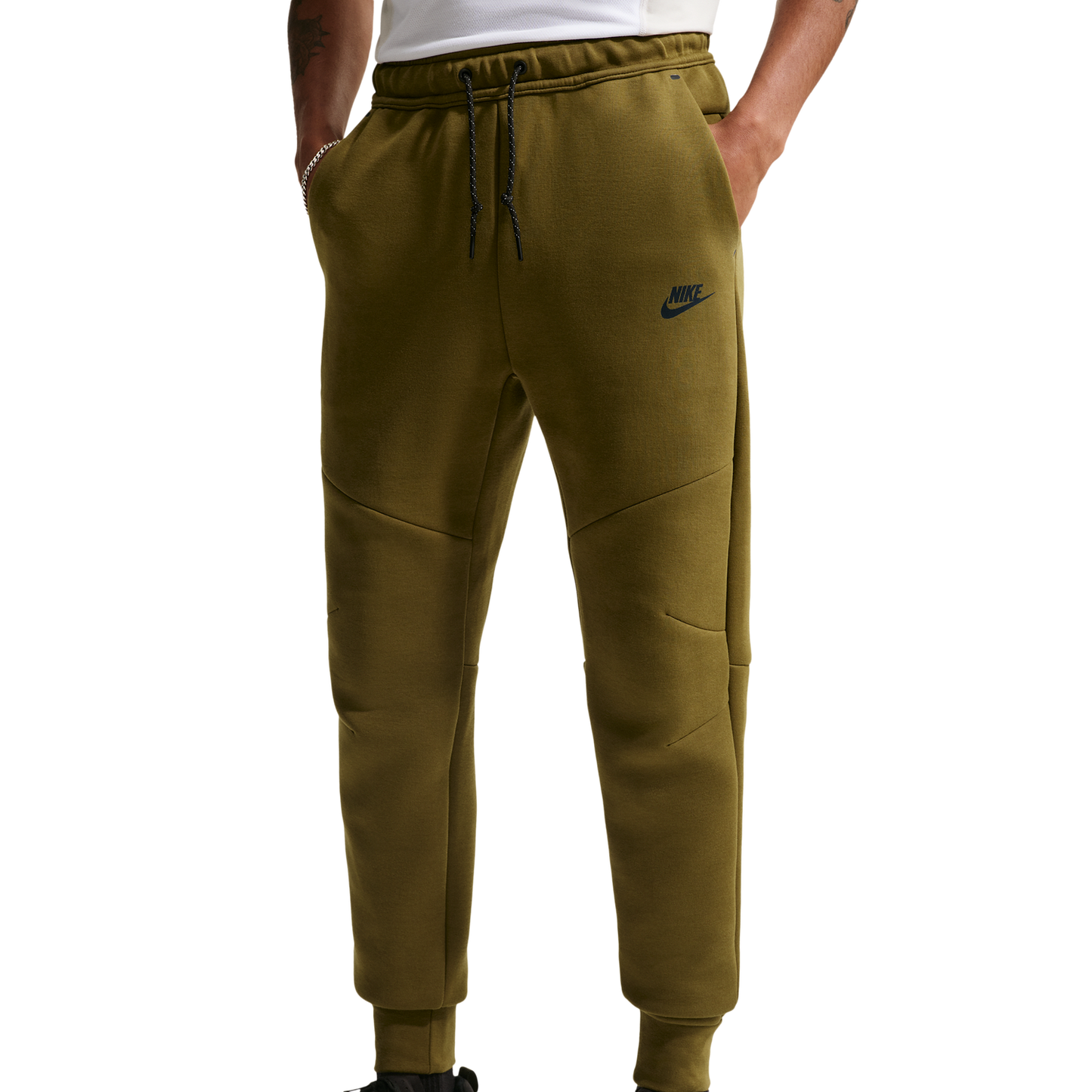 Nike Tech Fleece Jogger - Men's - Black/Olive Flak