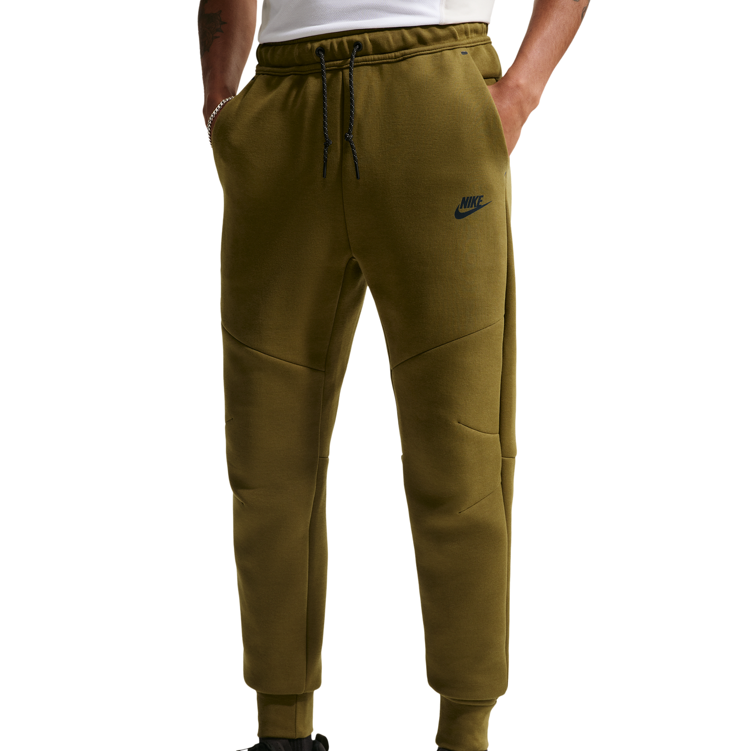 Nike Tech Fleece Jogger - Men's - Black/Olive Flak