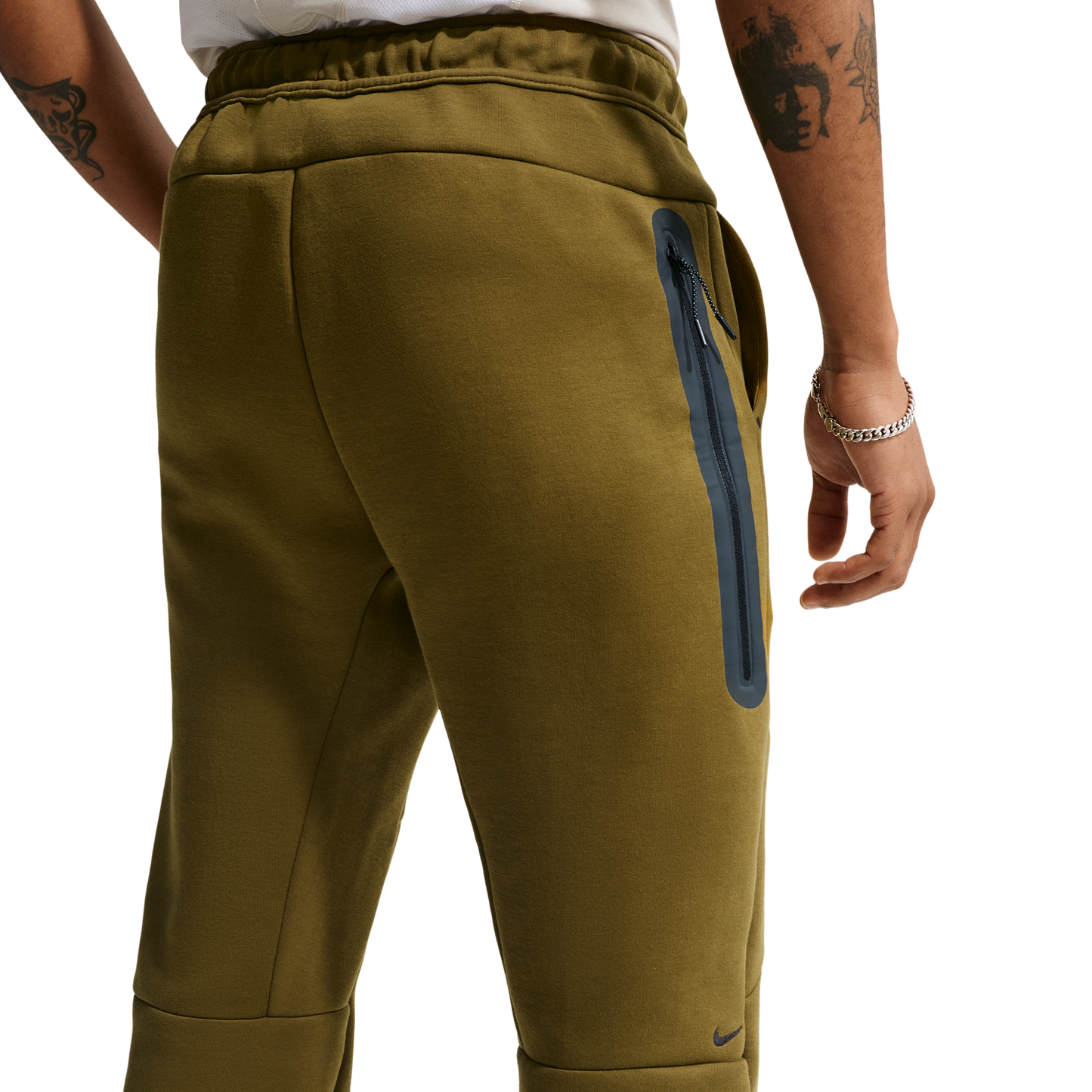 Nike Tech Fleece Jogger - Men's - Black/Olive Flak
