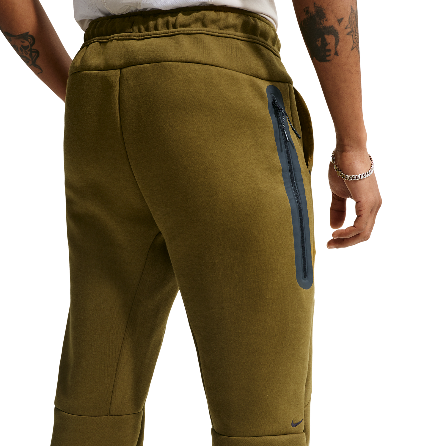 Nike Tech Fleece Jogger - Men's - Black/Olive Flak