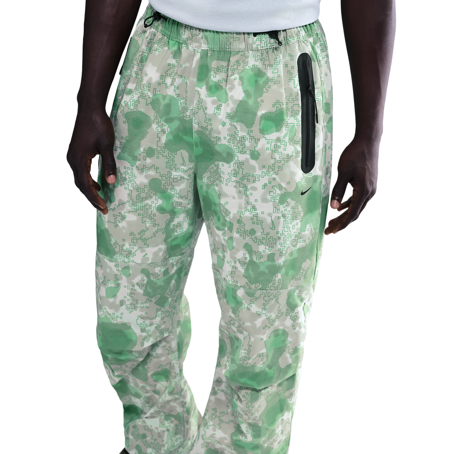 Nike Tech Woven Pant AOP - Men's - Black/Light Silver