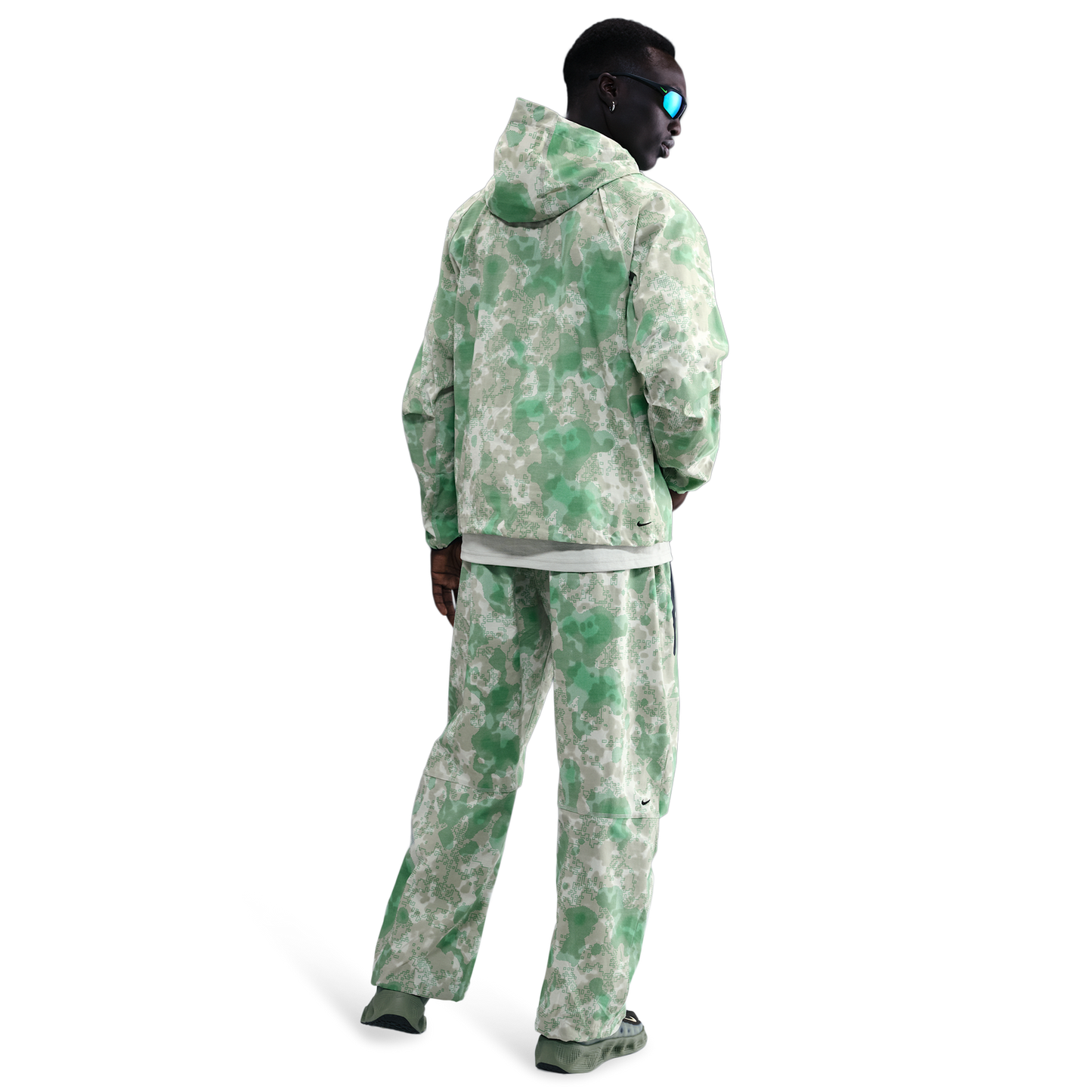 Nike Tech Woven Pant AOP - Men's - Black/Light Silver