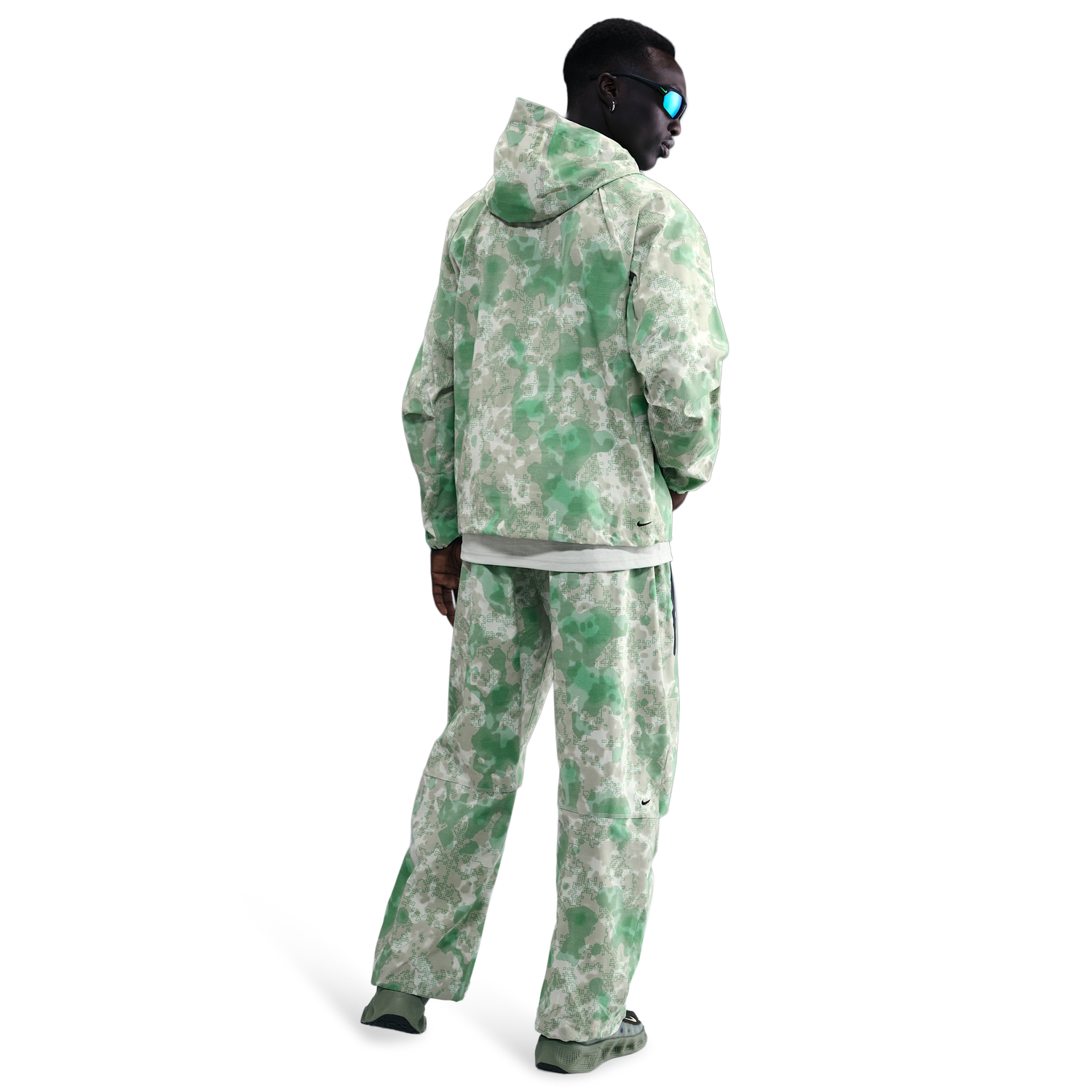 Nike Tech Woven Pant AOP - Men's - Black/Light Silver